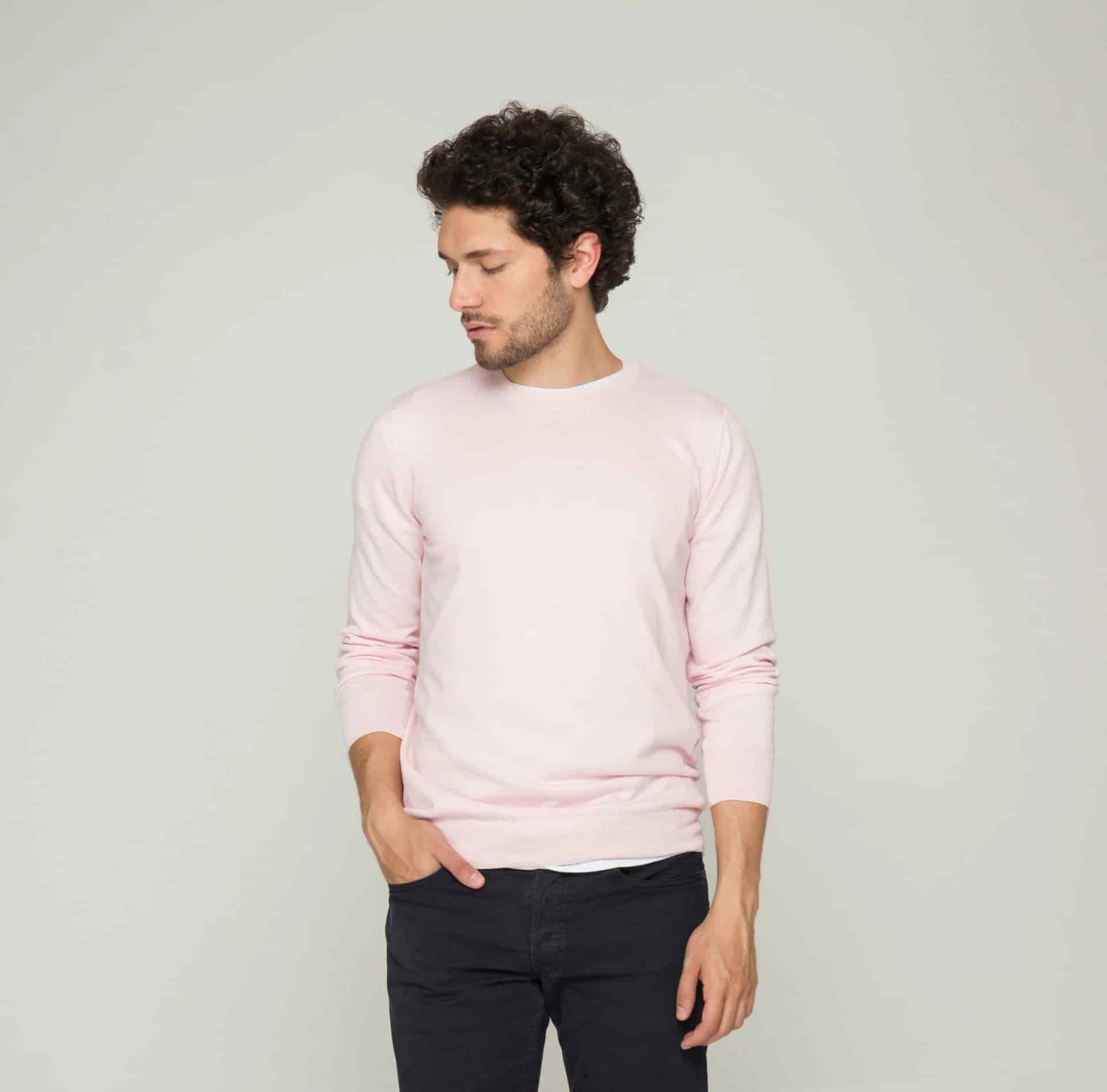 Saco Cuello Redondo Algodón Rosa Bebé - miniatura 2