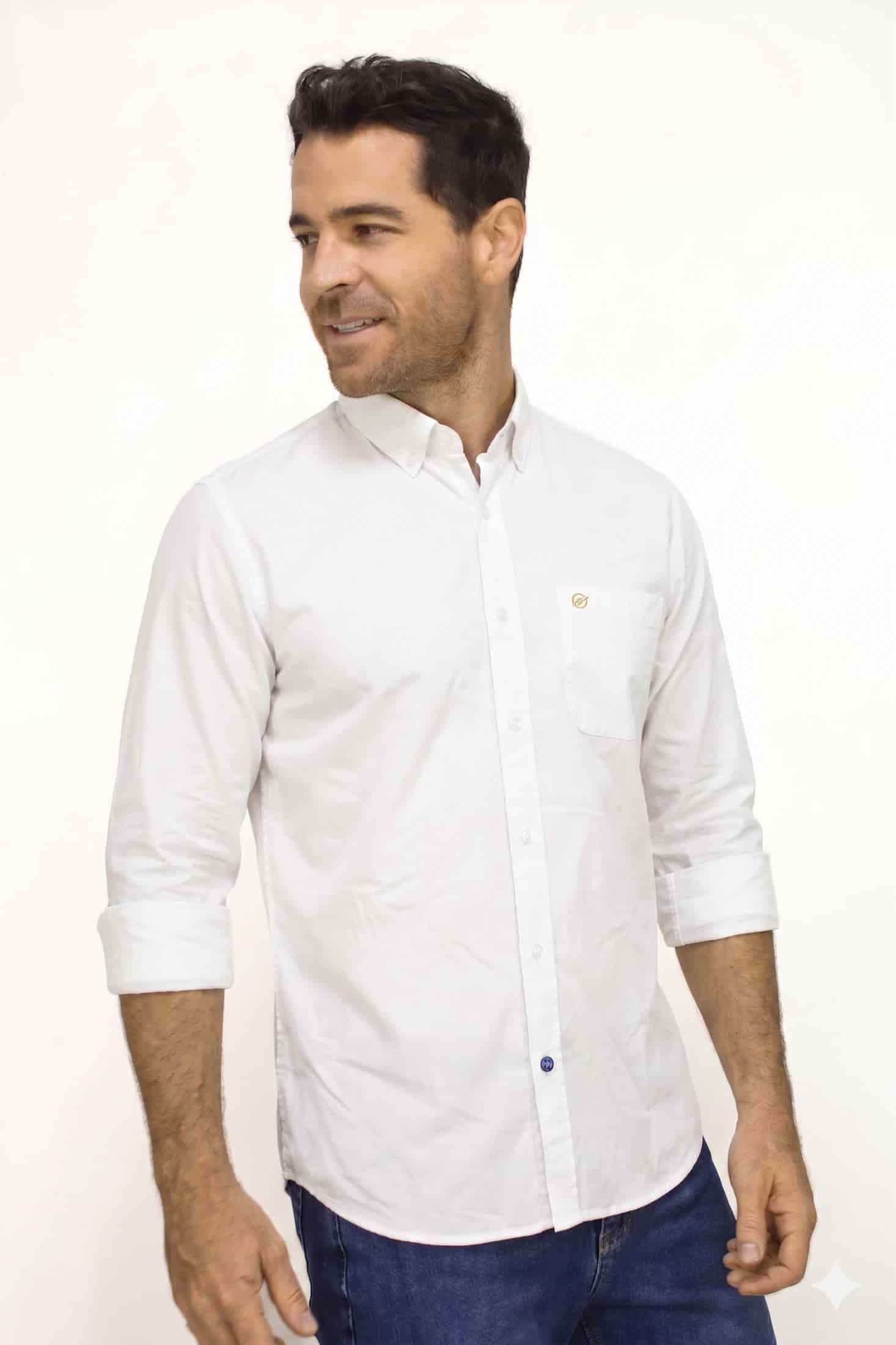 Camisa Blanca Para Hombre - miniatura 2