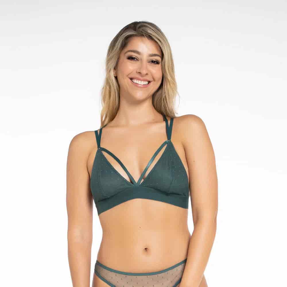 Bralette triangular y con sesgos - miniatura 1
