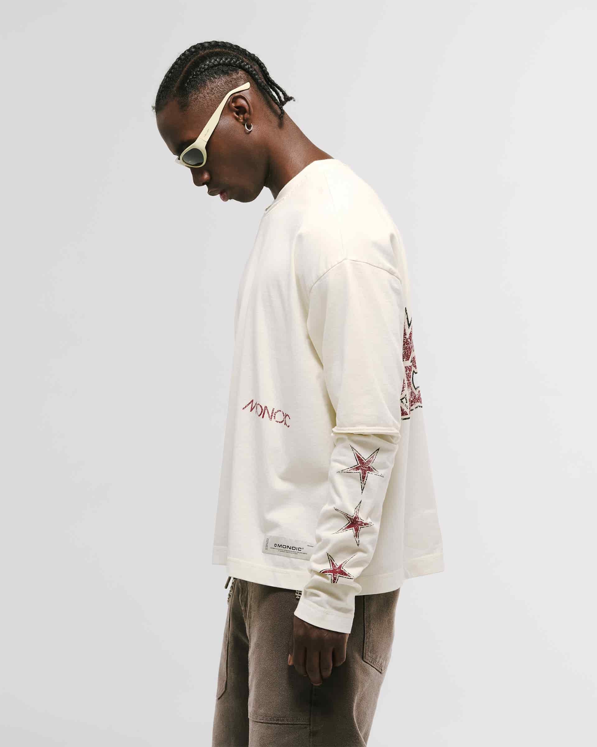 Camiseta Doble Manga Stars – Off White - miniatura 3