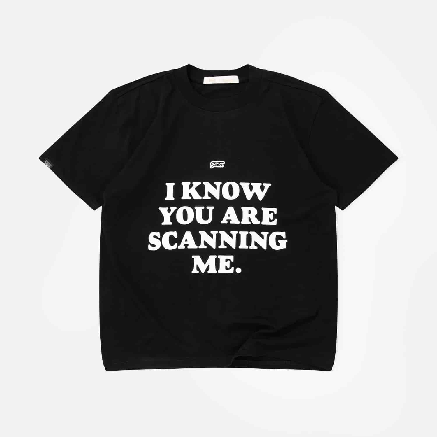 Scanning Cropped Tee - Black - miniatura 1