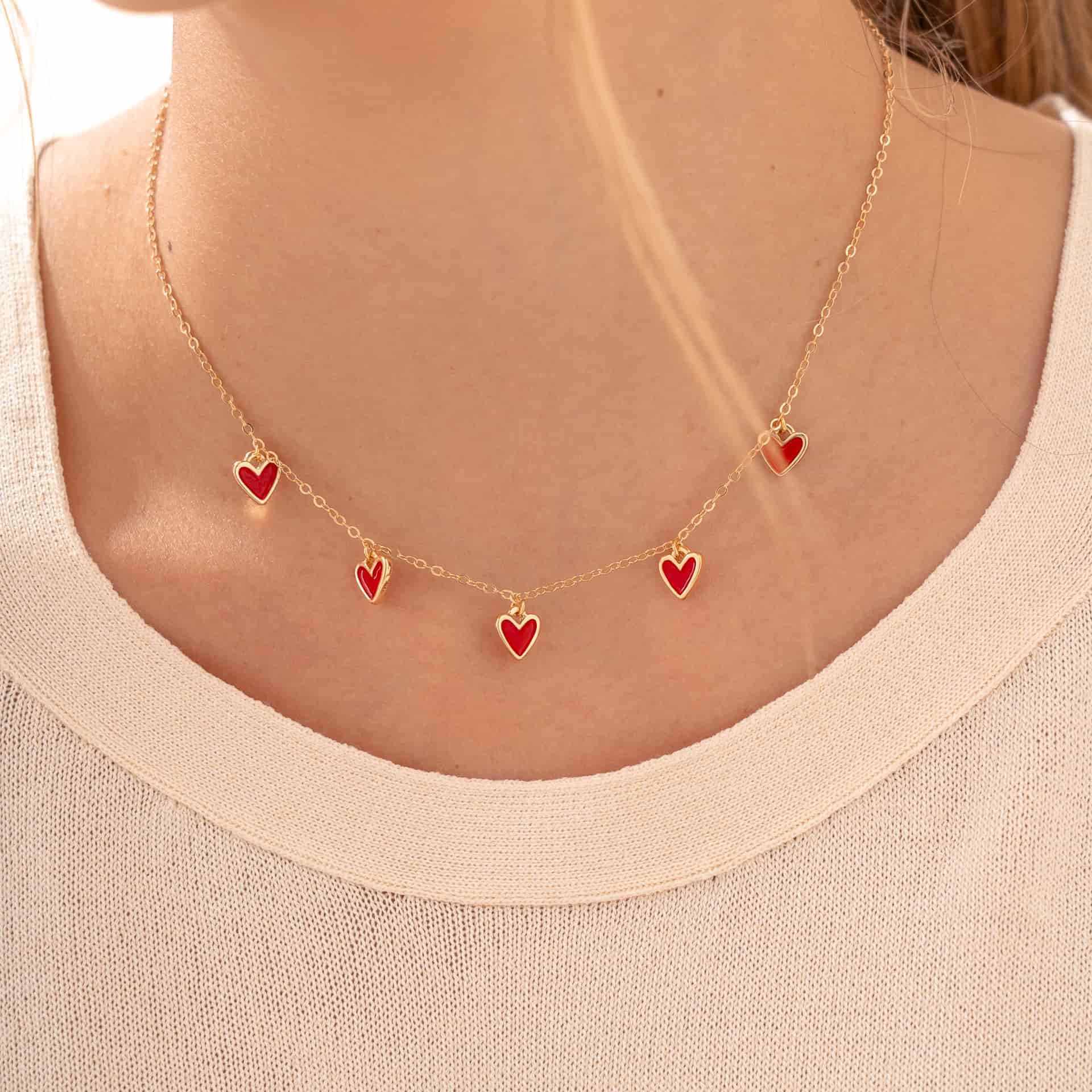 Cadena Multi Corazones - miniatura 1