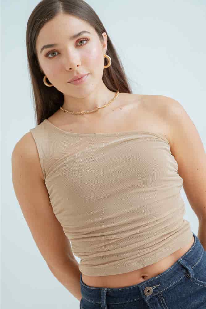 Top Asimetrico Mesh - miniatura 1