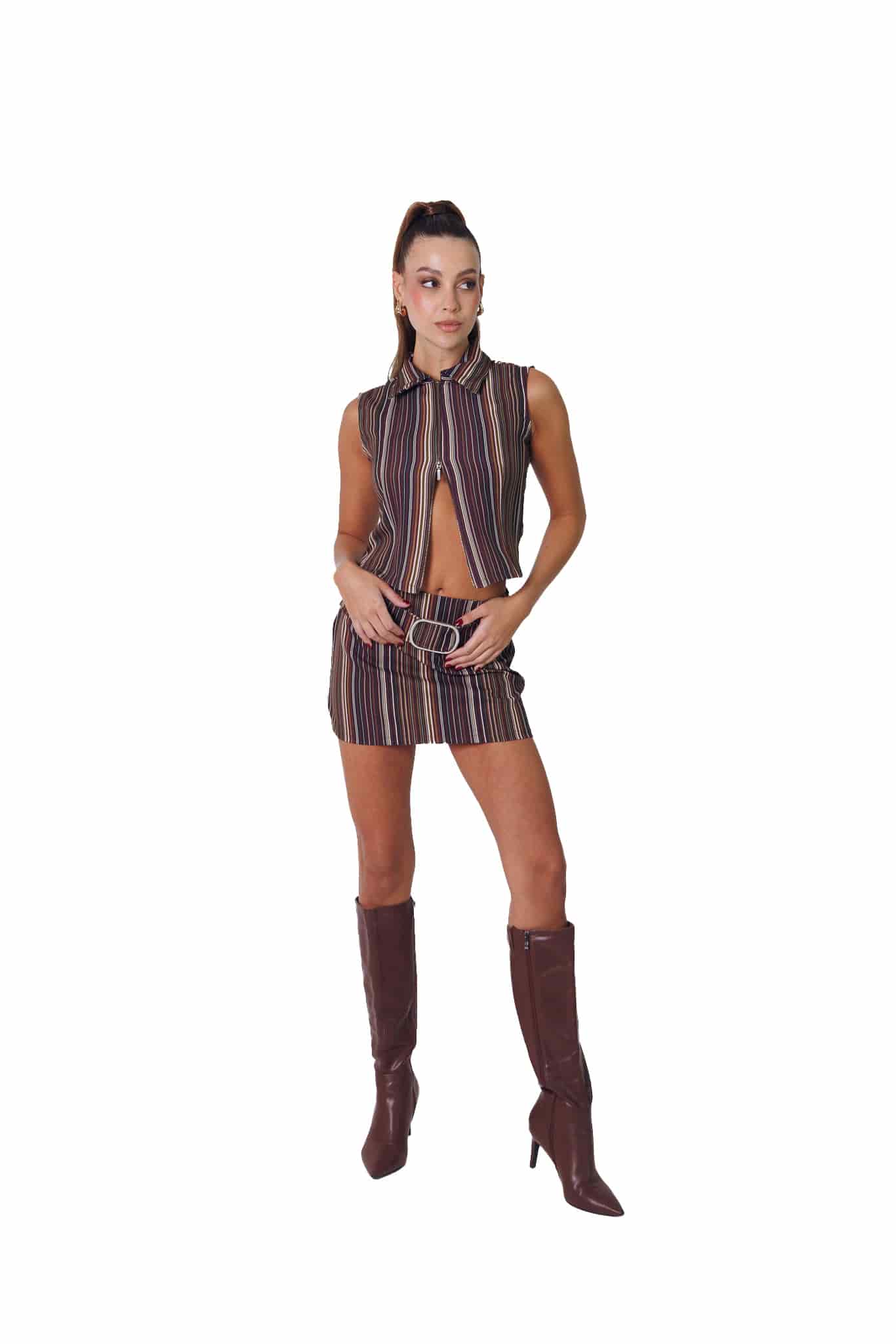 Mini Skirt In Crimson Rush - miniatura 7