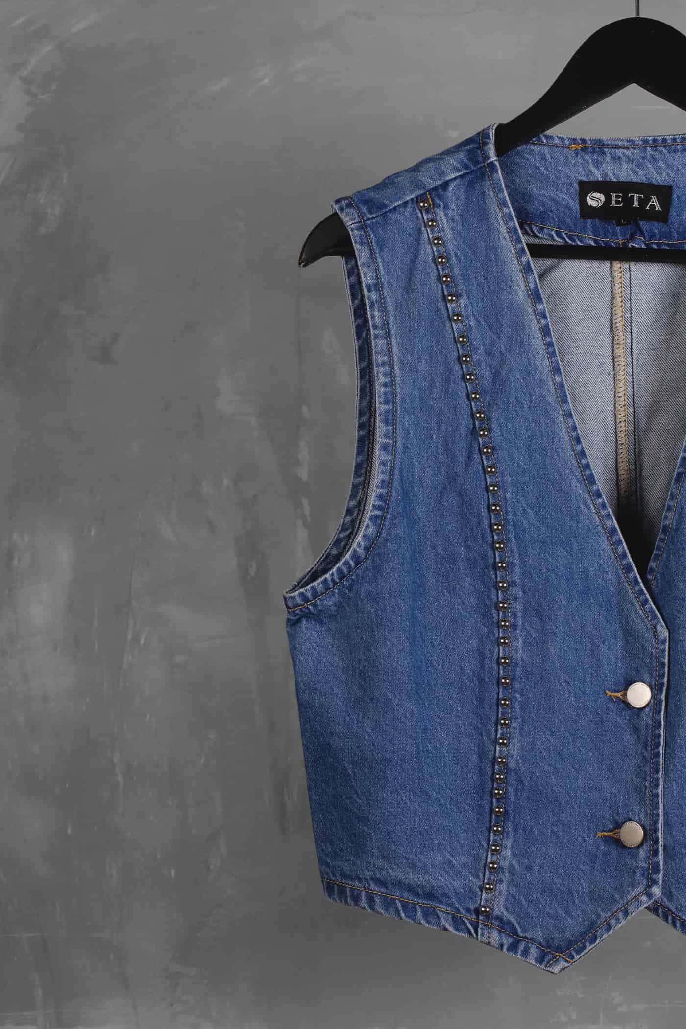 STUD DENIM VEST - miniatura 2