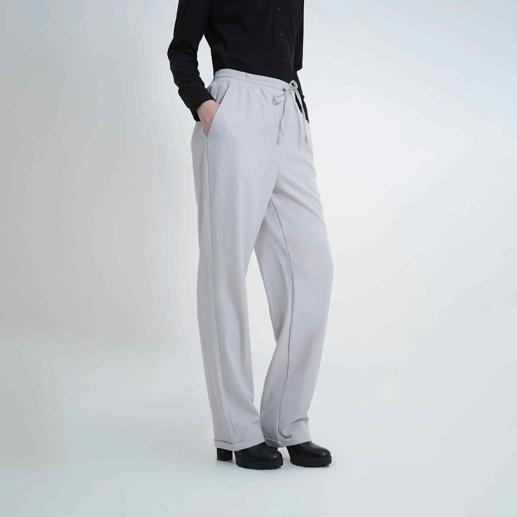 Pantalón recto con elastico y cintura - miniatura 3