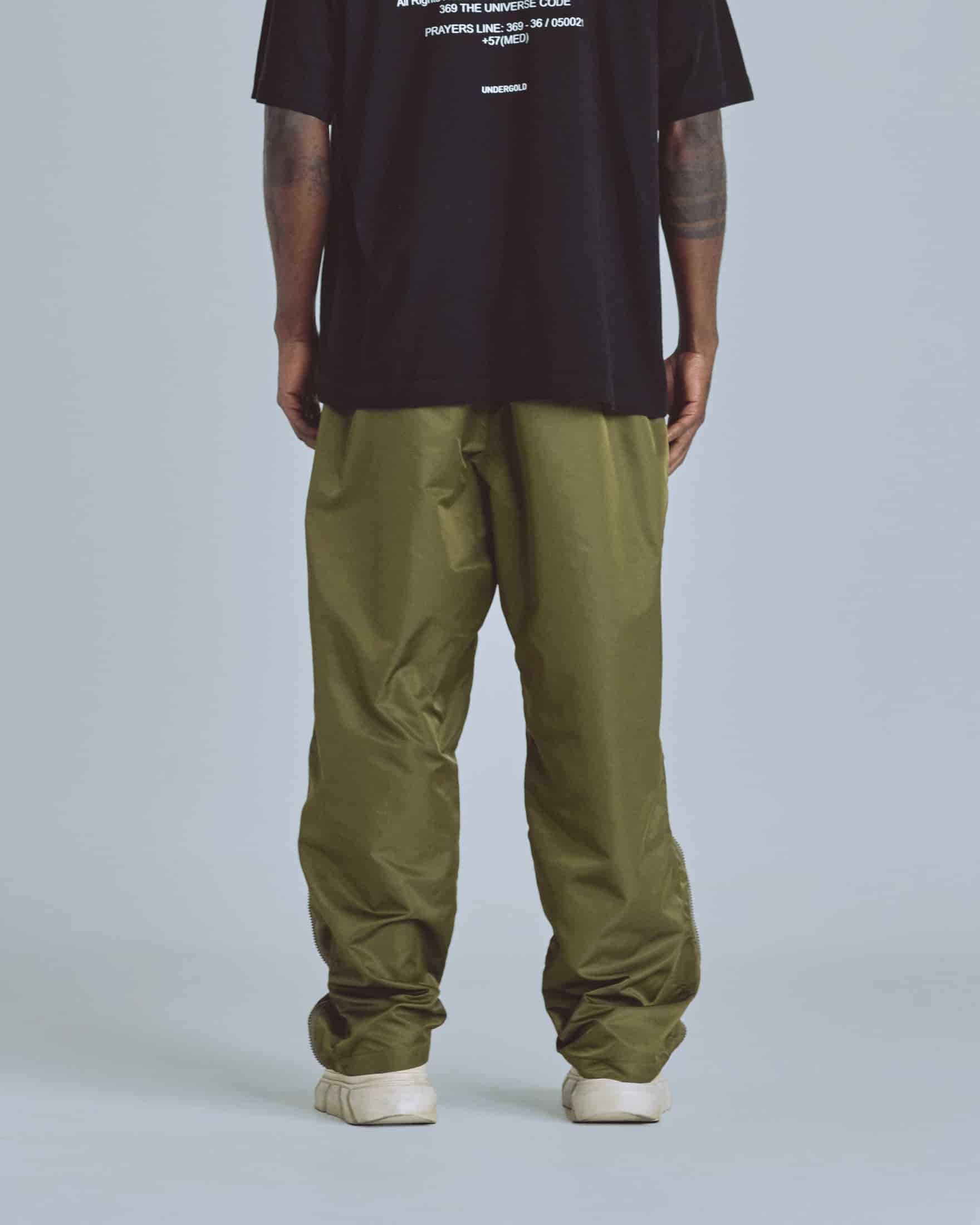Basics Panelled Zip Up Cargo Pants Green - miniatura 7