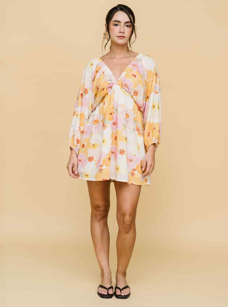 VESTIDO VOLARE FLORES - miniatura 3