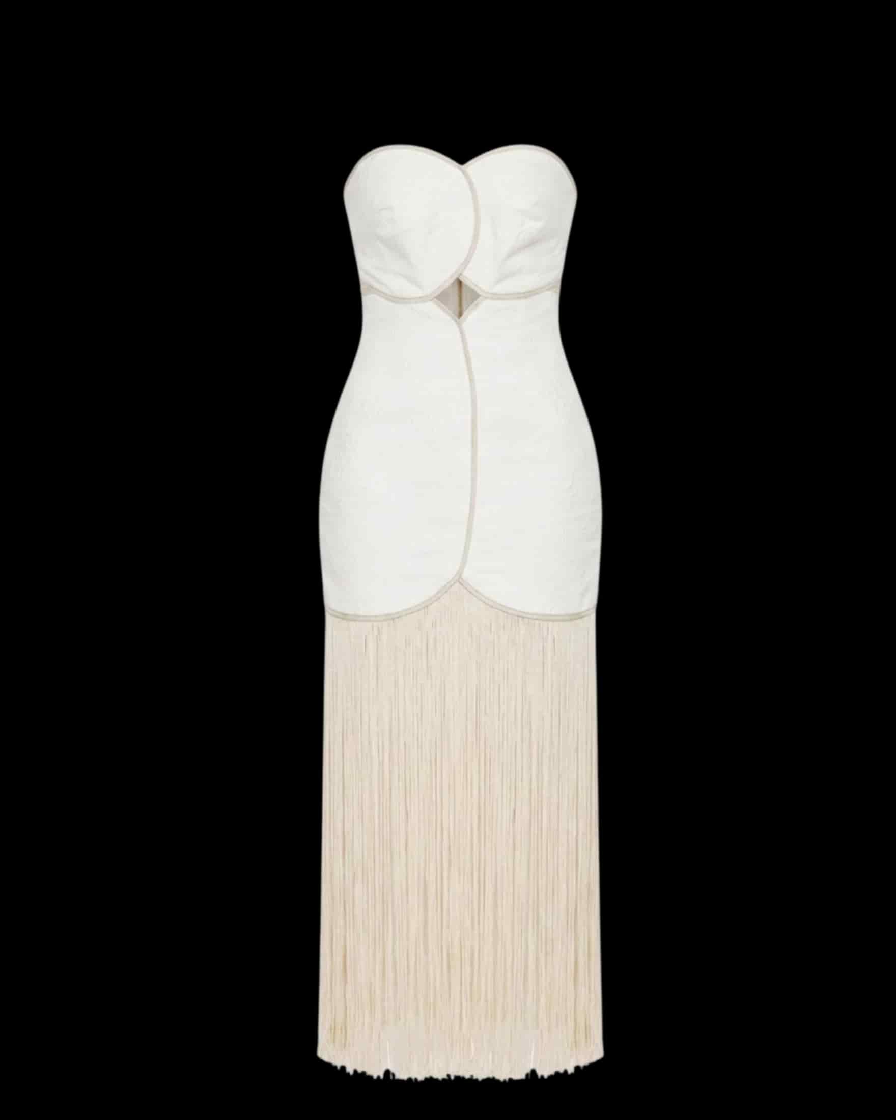 JOAQUINA DRESS IVORY SEASHELLS - miniatura 1
