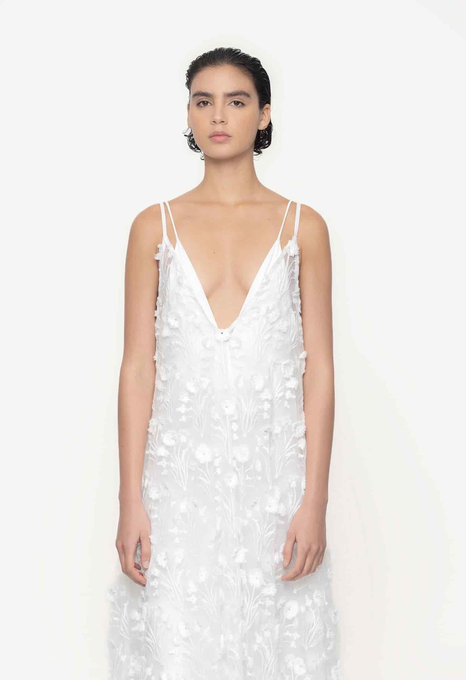 Hierbaluisa Diente de Leon Organza Maxi Dress - miniatura 4
