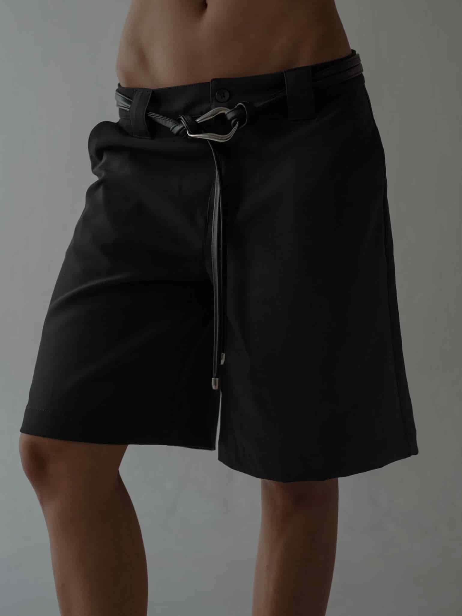 LONG CLASSIC SHORTS - BLACK - miniatura 7
