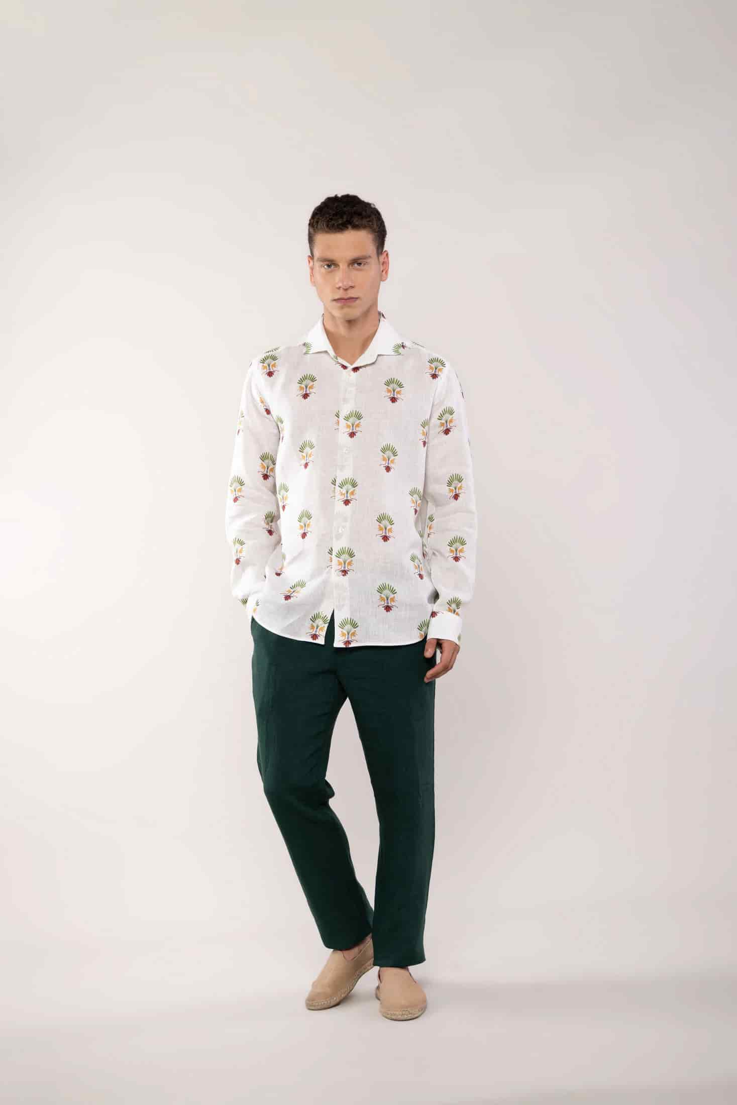 Men's linen shirt maymun - miniatura 3
