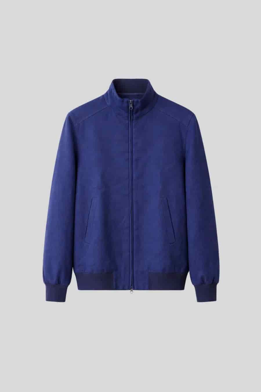 Men's linen bomber gennaro marine - miniatura 1