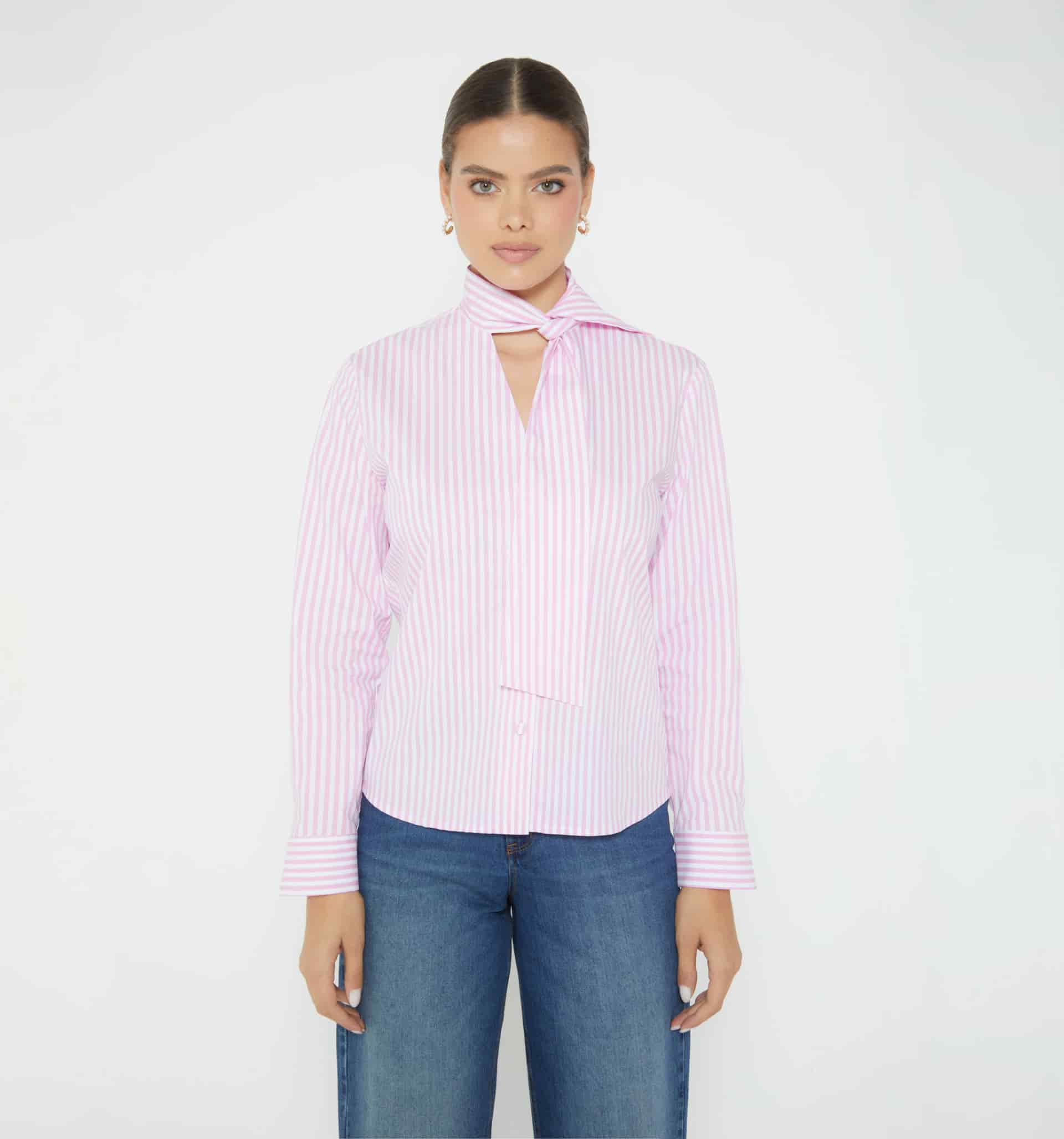 Camisera manga larga con moño - miniatura 1