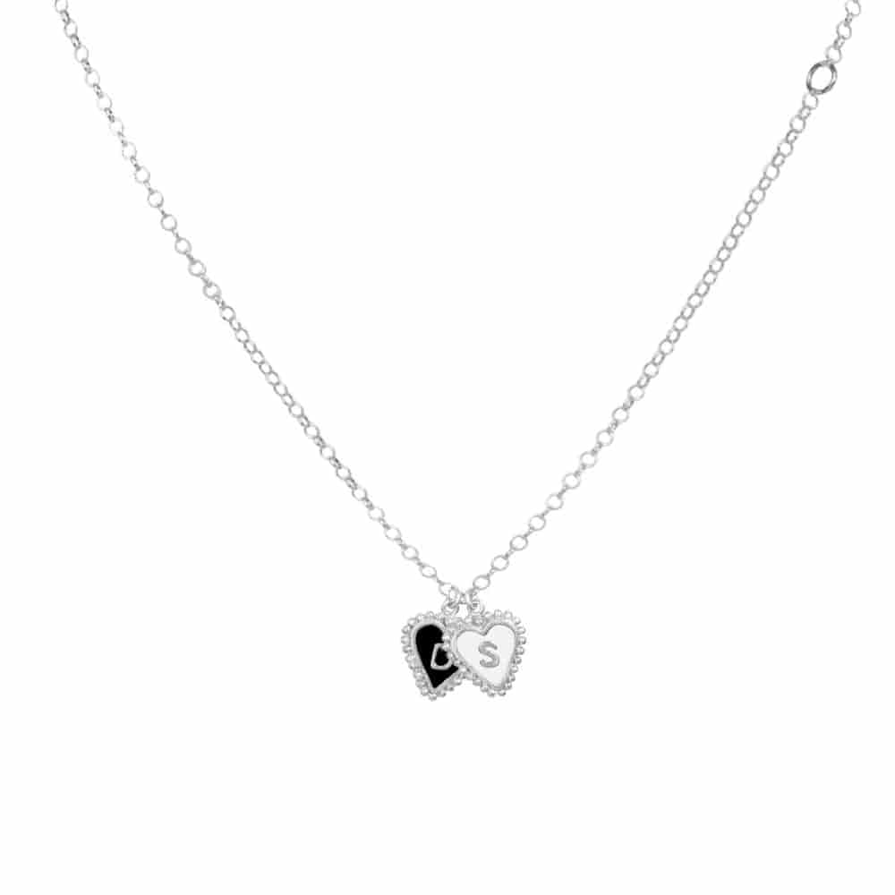 PreOrder Cadena 2 Letras Heart Plata - miniatura 1