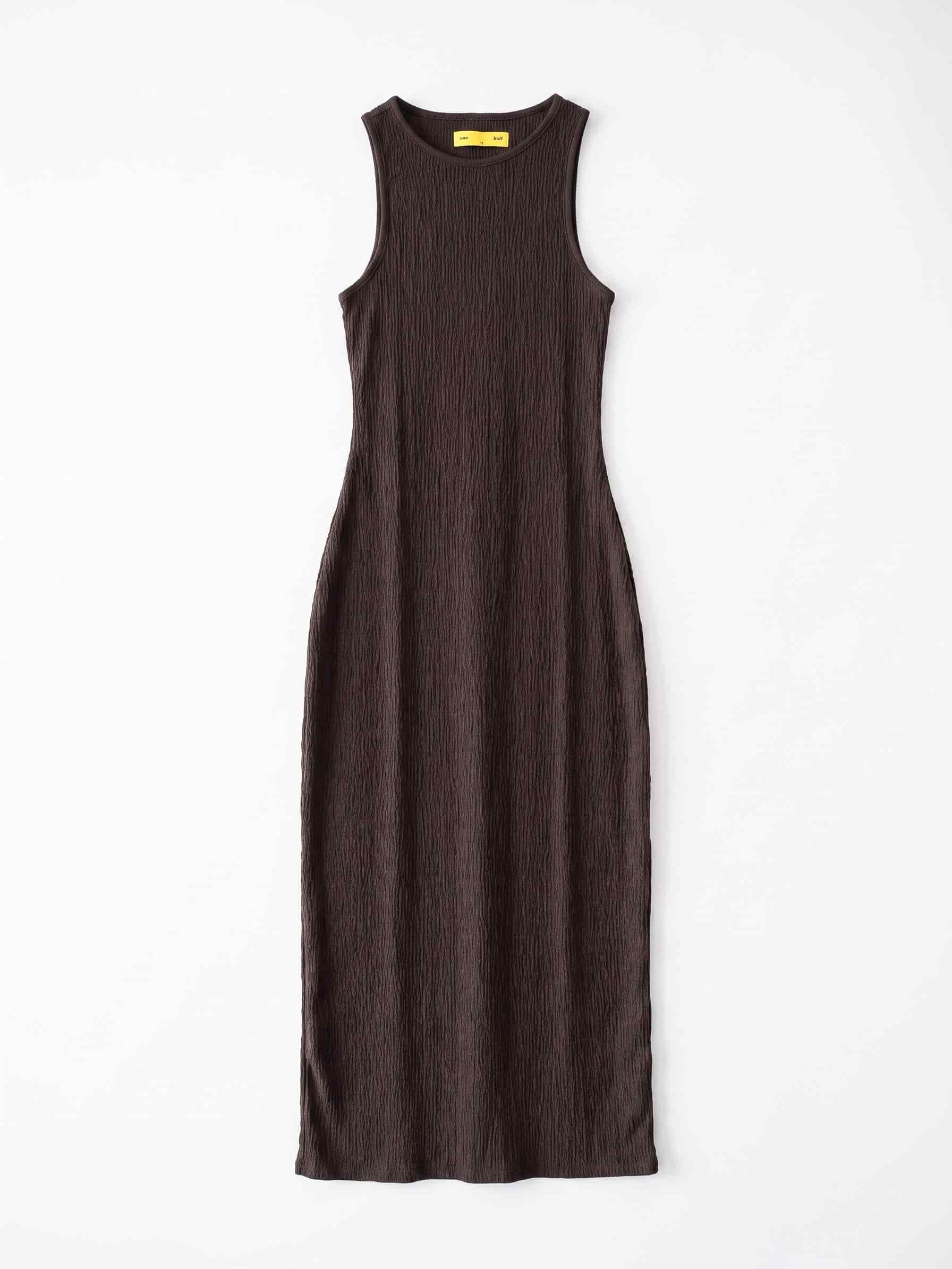 LONG TANK DRESS - BROWN - miniatura 12