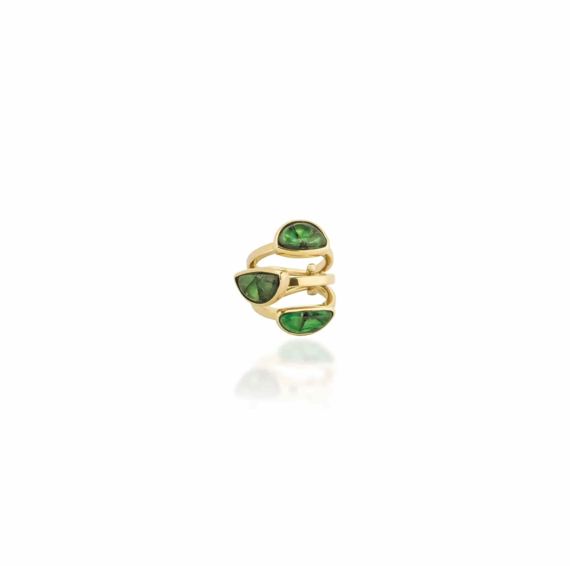 Ear cuff 3 piedras - Trapiche - miniatura 1