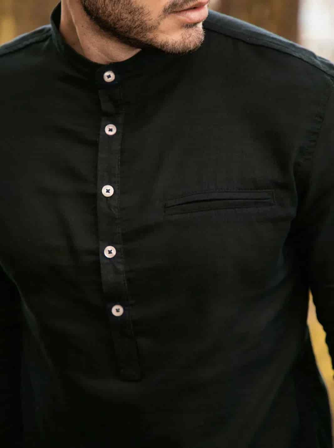 CAMISA BOHEMIA LINO ALGODÓN - miniatura 6