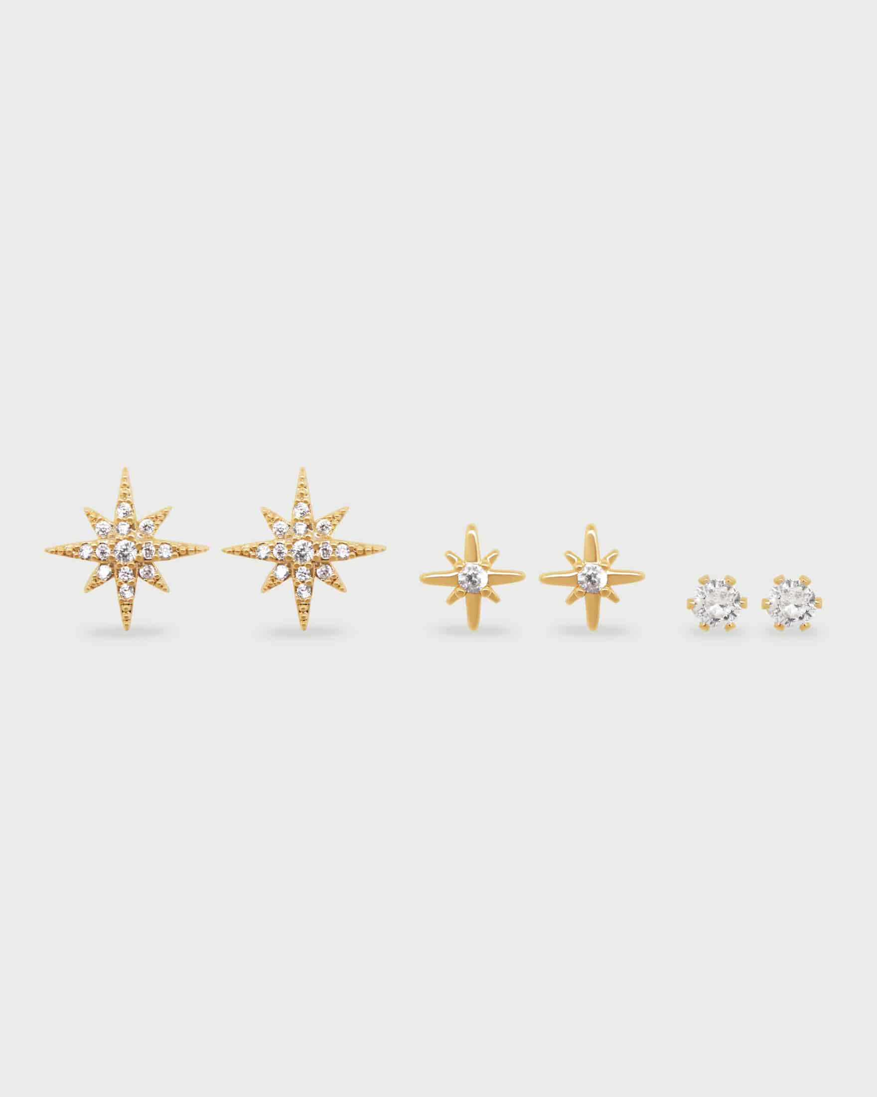 Set X3 Aretes Estrellas - miniatura 1