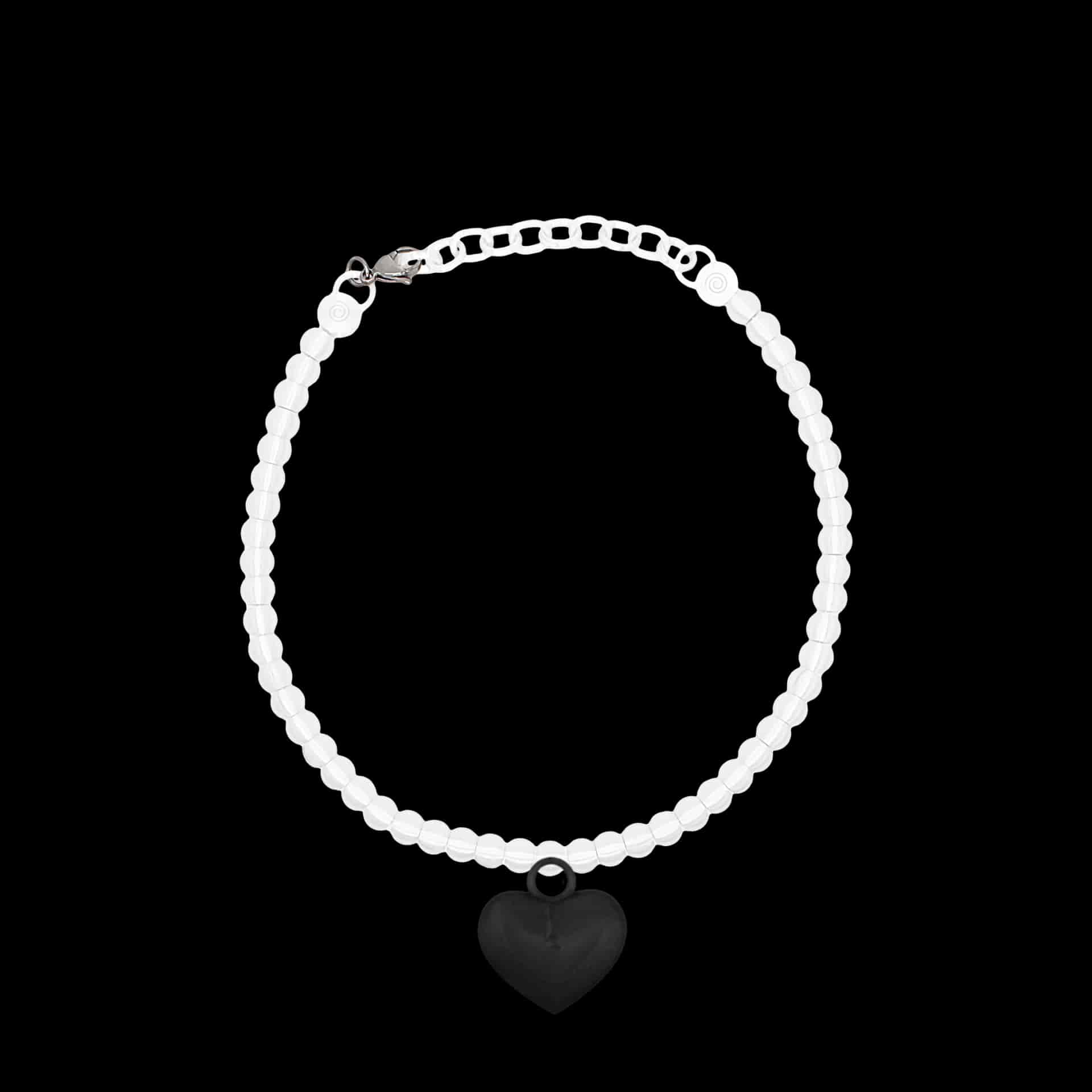 COLLAR CON CADENA DE PERLAS Y DIJE DE RELICARIO - miniatura 2