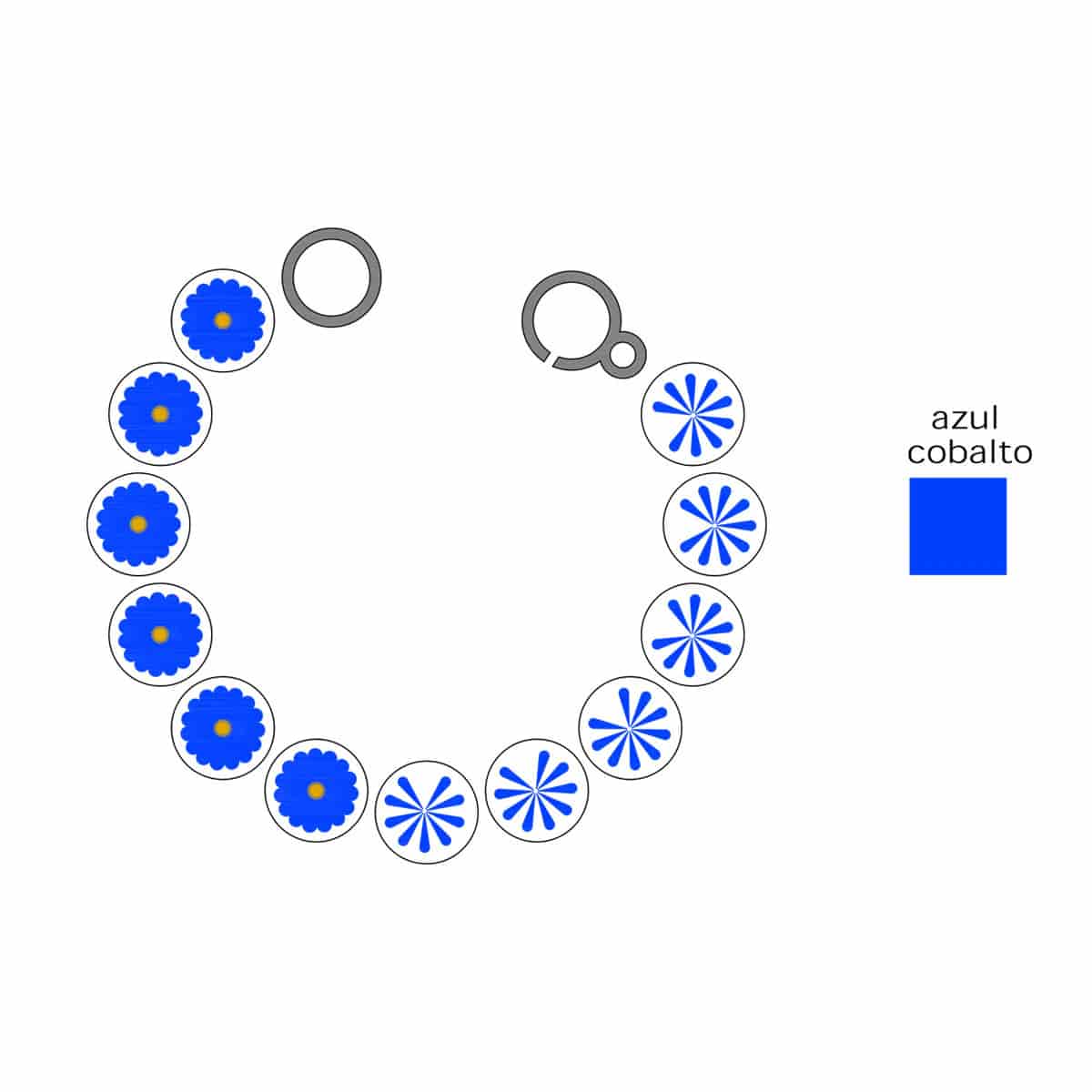 PULSERA MINI ESFERAS AZUL COBALTO - miniatura 3