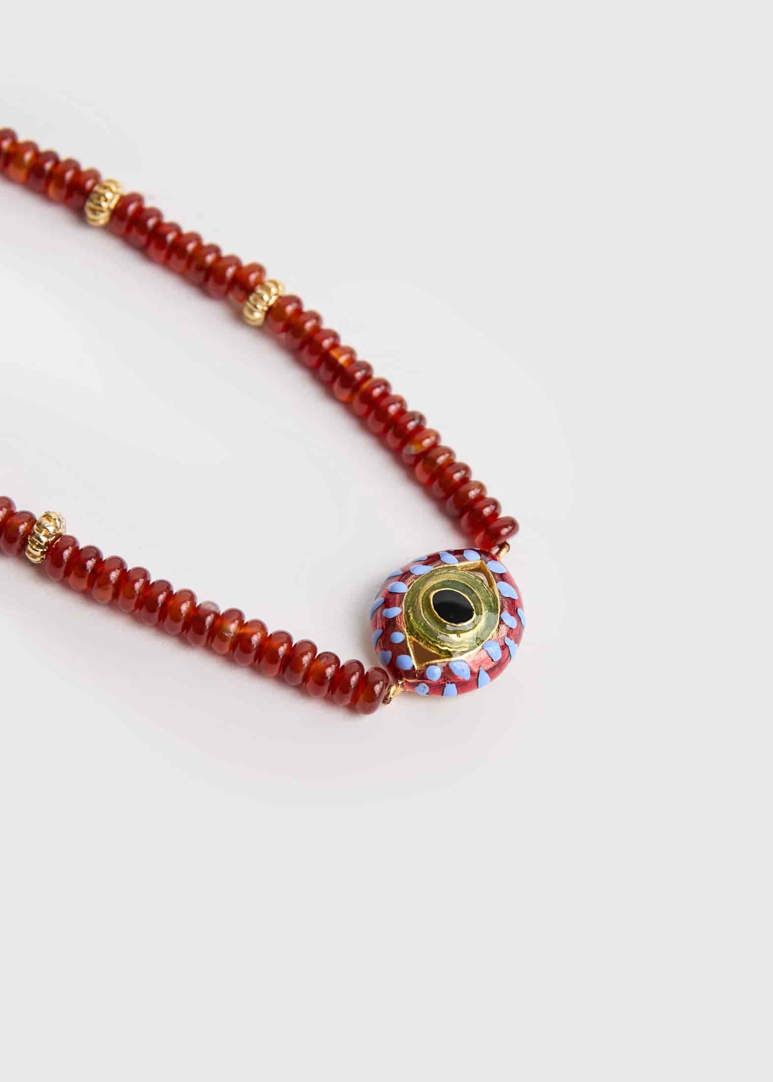 CAT DROP MIDI TERRACOTTA NECKLACE - miniatura 4
