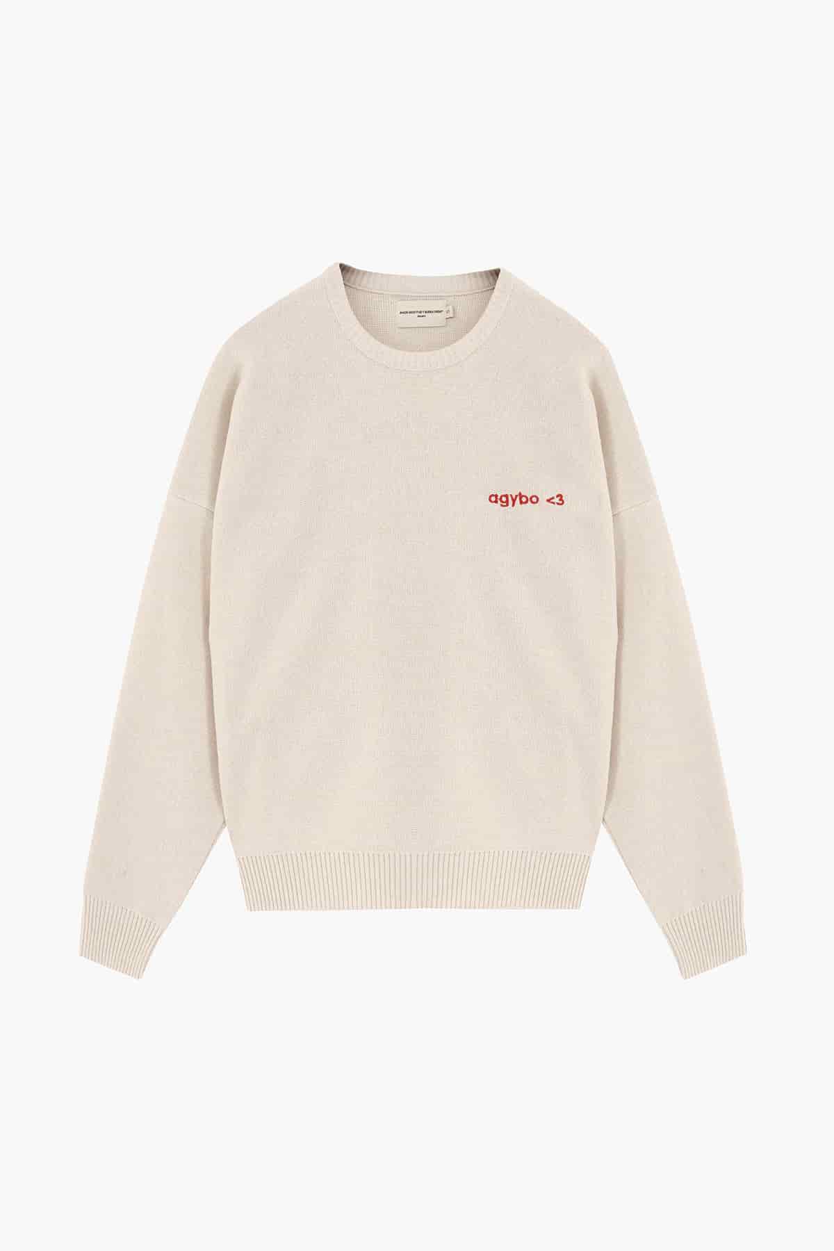 LOGO <3 SWEATER IVORY - miniatura 1