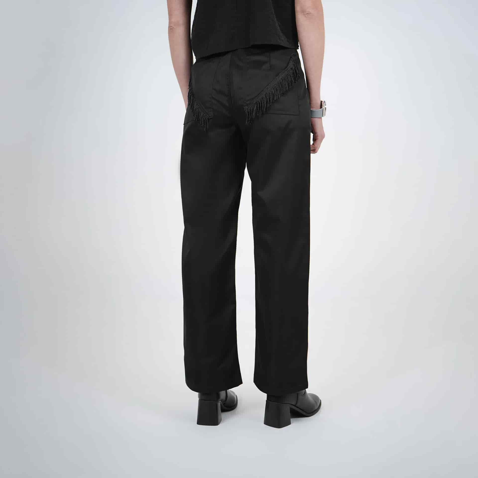 Pantalón bota recta con flecos - miniatura 4