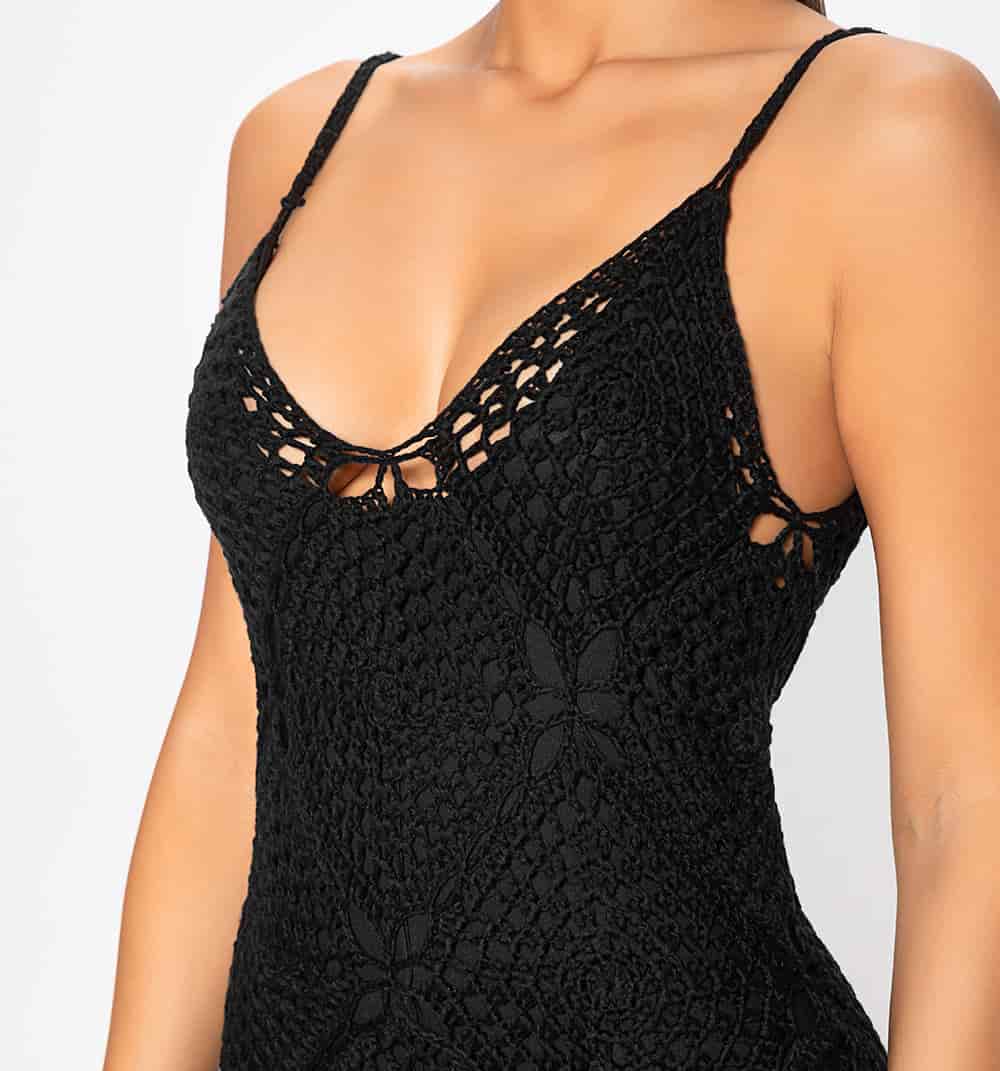 Vestido crochet con flecos - miniatura 7