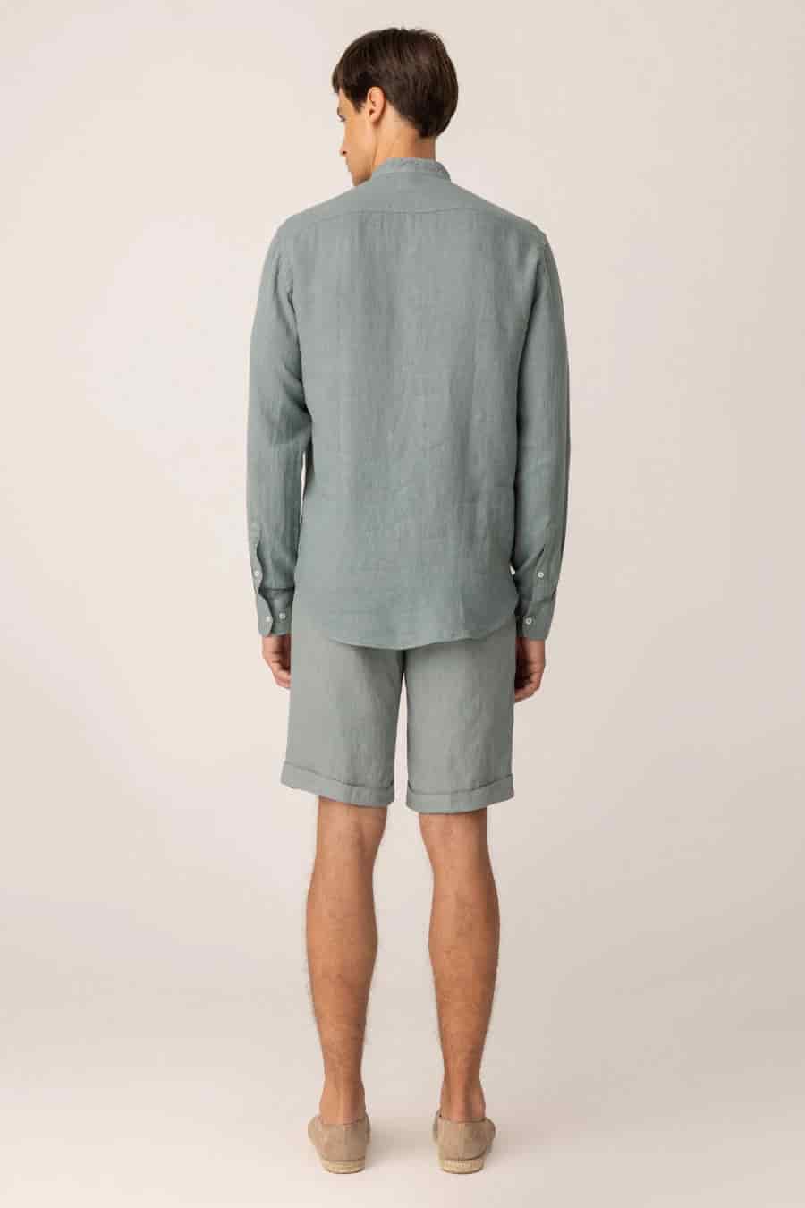 Men's linen bermuda grey - miniatura 4