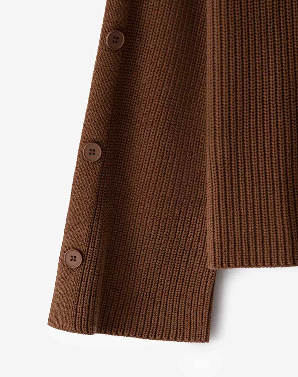 Suéter regular tejido algodón caramelo mujer - miniatura 8