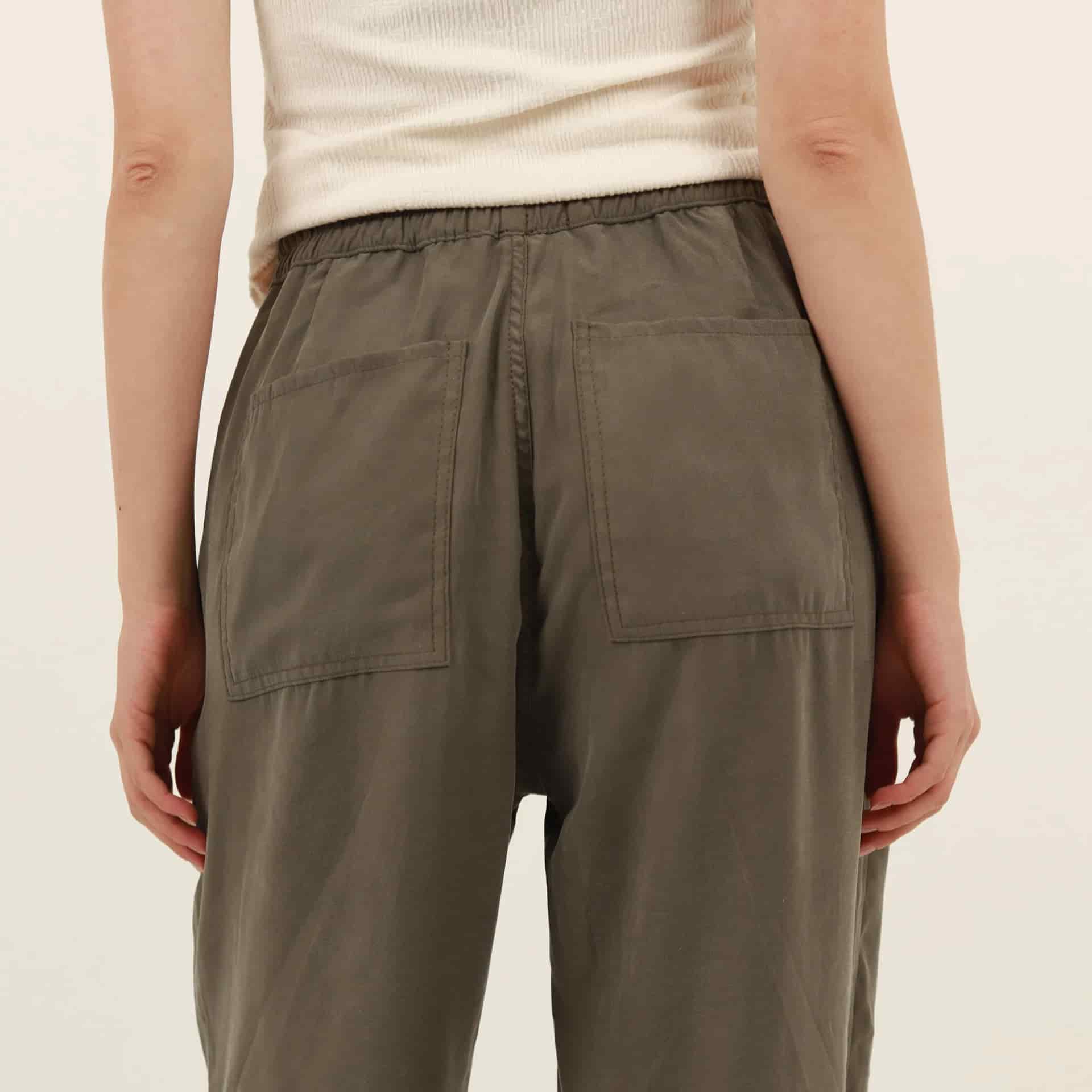 Pantalón bota recta con elastico en cintura y cordón - miniatura 7