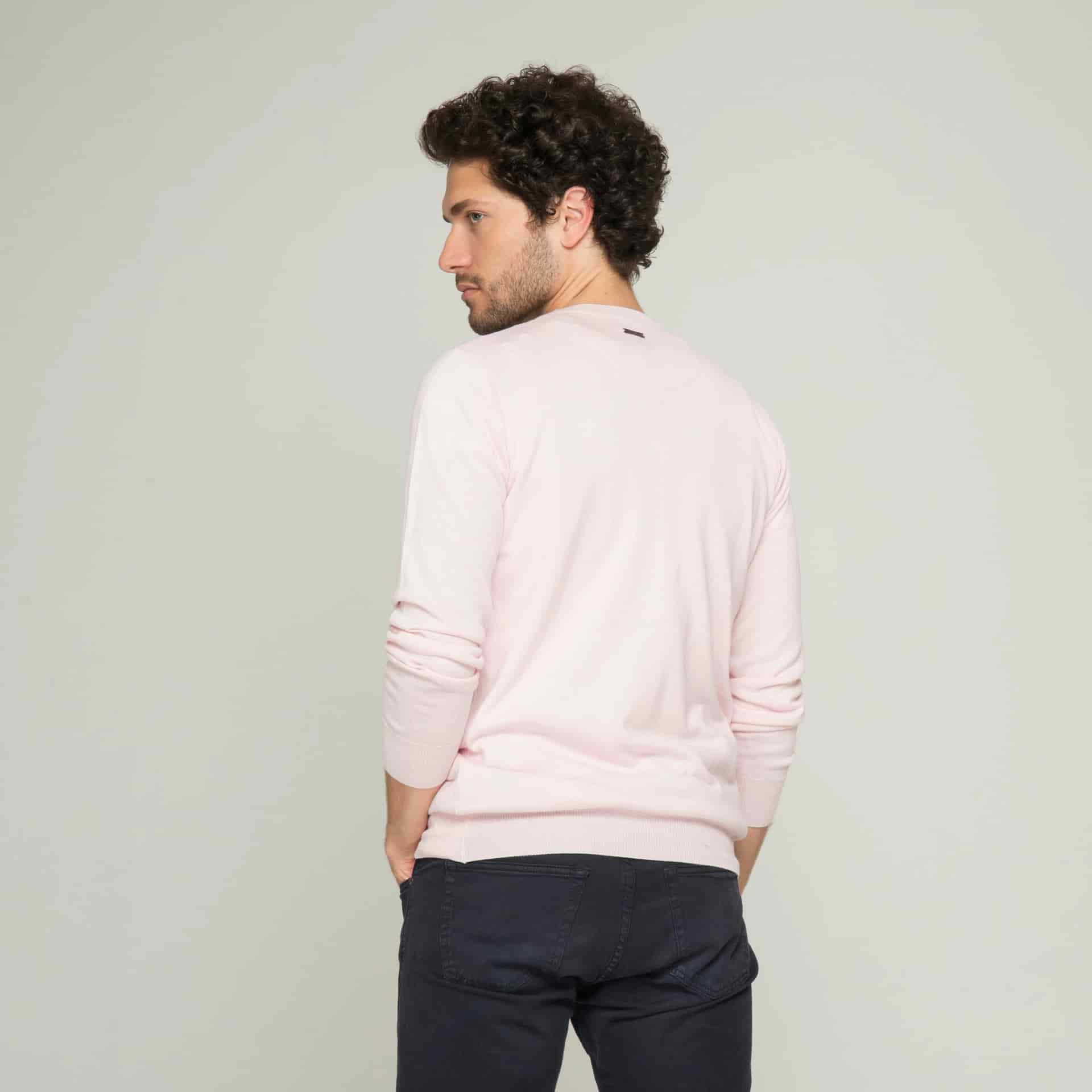 Saco Cuello Redondo Algodón Rosa Bebé - miniatura 4