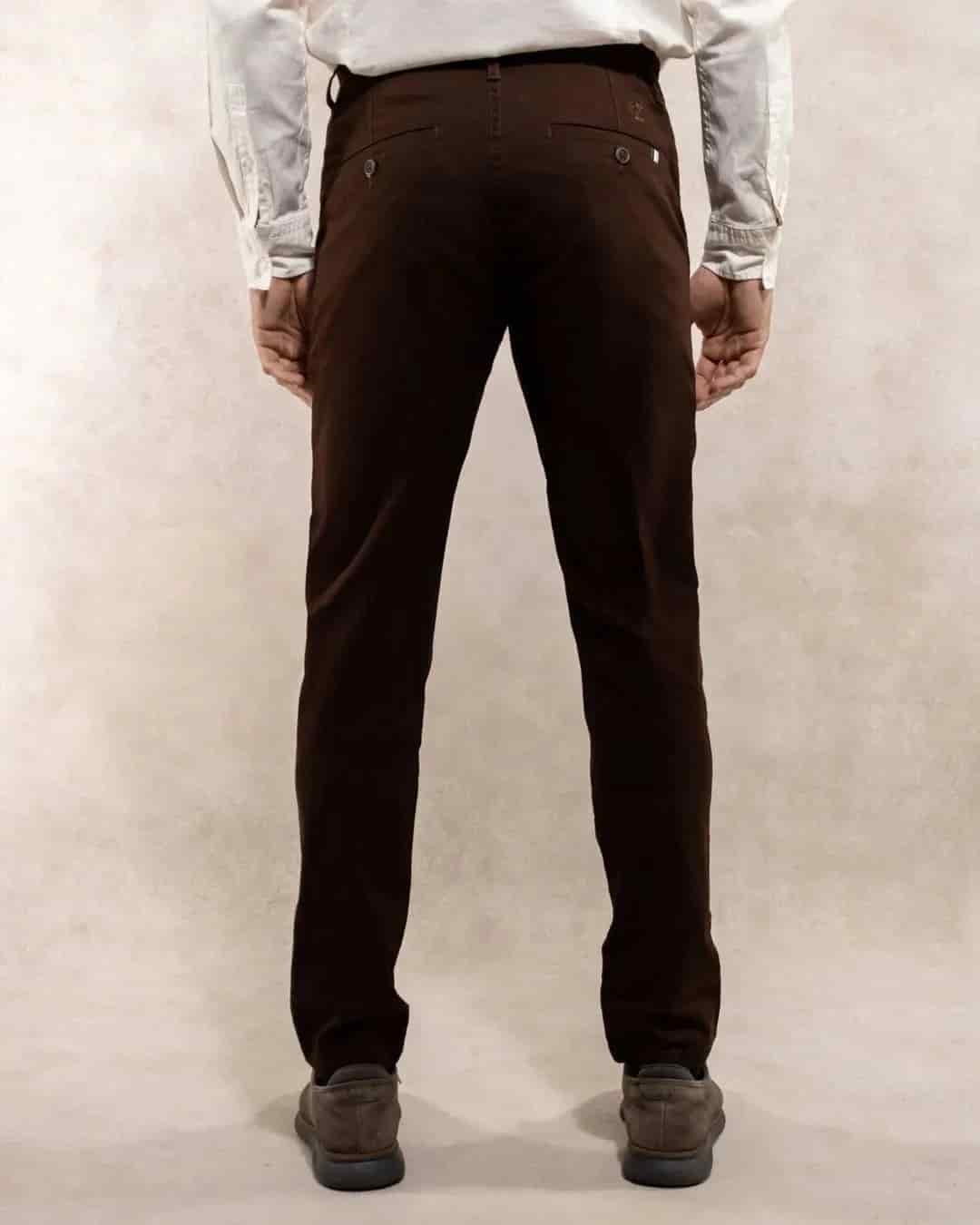 Pantalon Elastico Cafe  Oscuro - miniatura 3