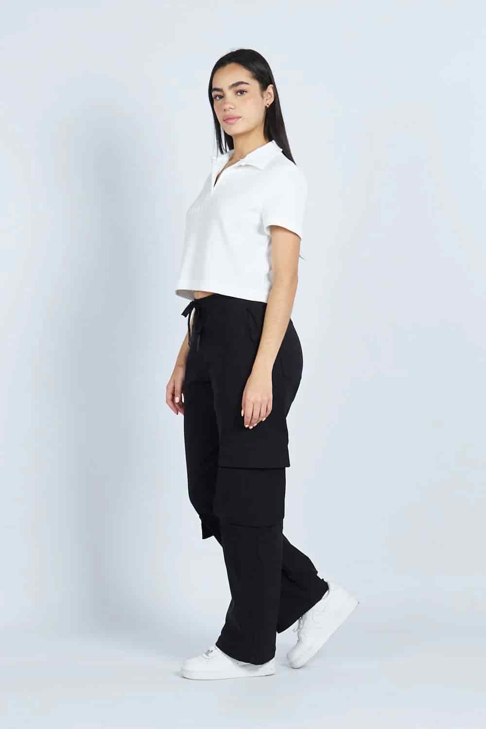Lounge cropped Polo textura Blanca | Drop 03 | - miniatura 6