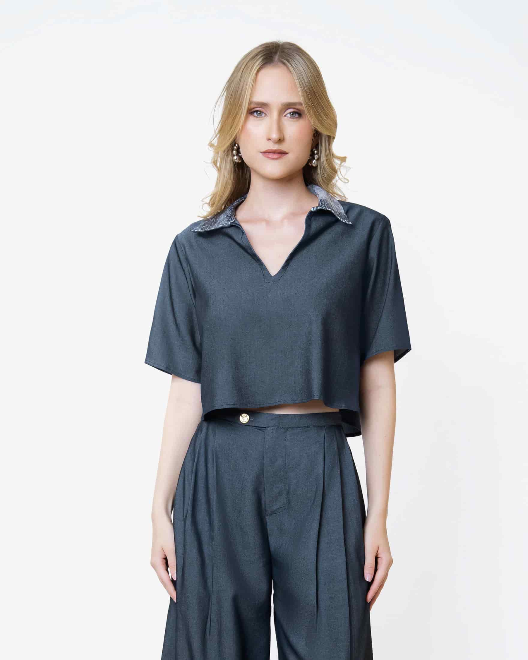 Dark Gray Twist Top - miniatura 1