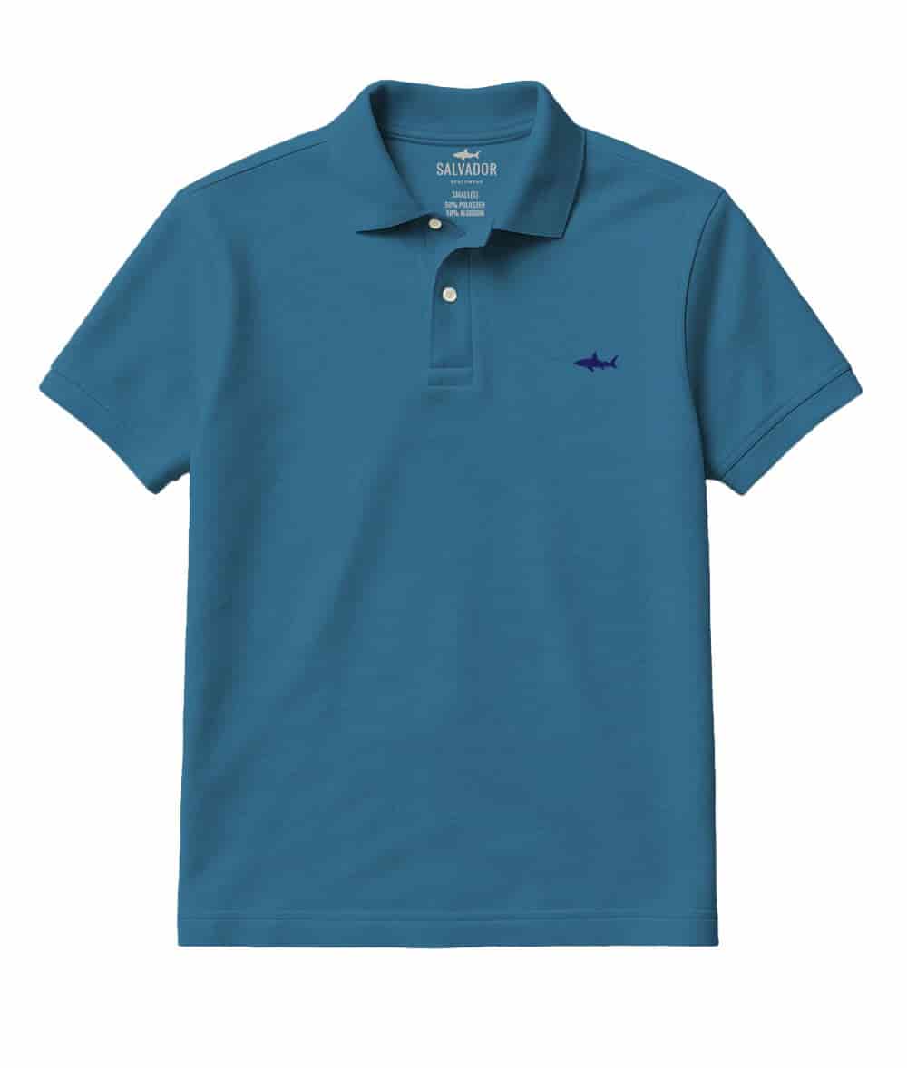 CAMISETA POLO AZUL PETROLEO - miniatura 1