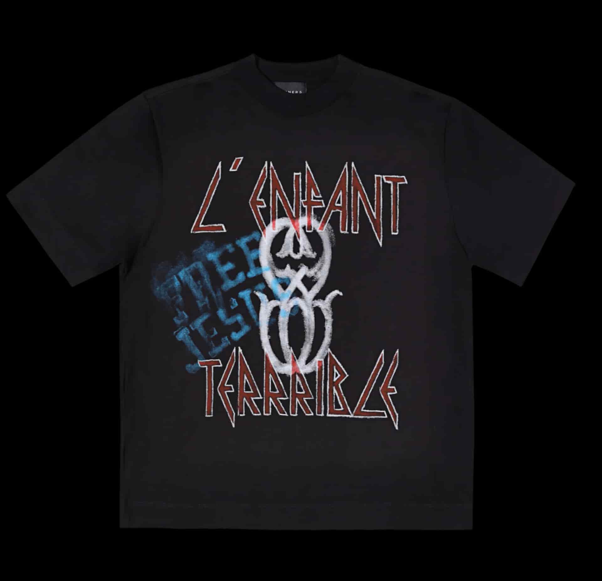 L'ENFANT MONOGRAM BLACK T-SHIRT - miniatura 5