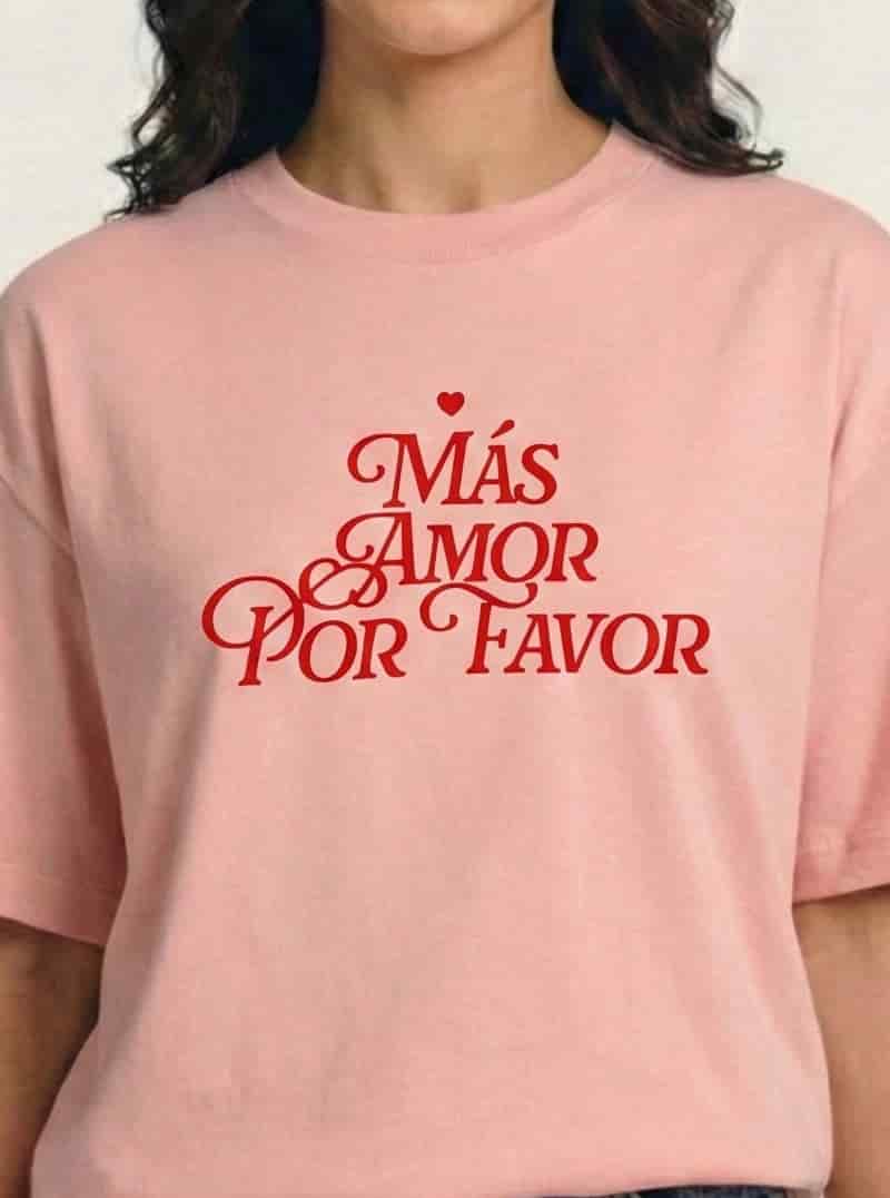 CAMISETA MAS AMOR ROSADA - miniatura 4