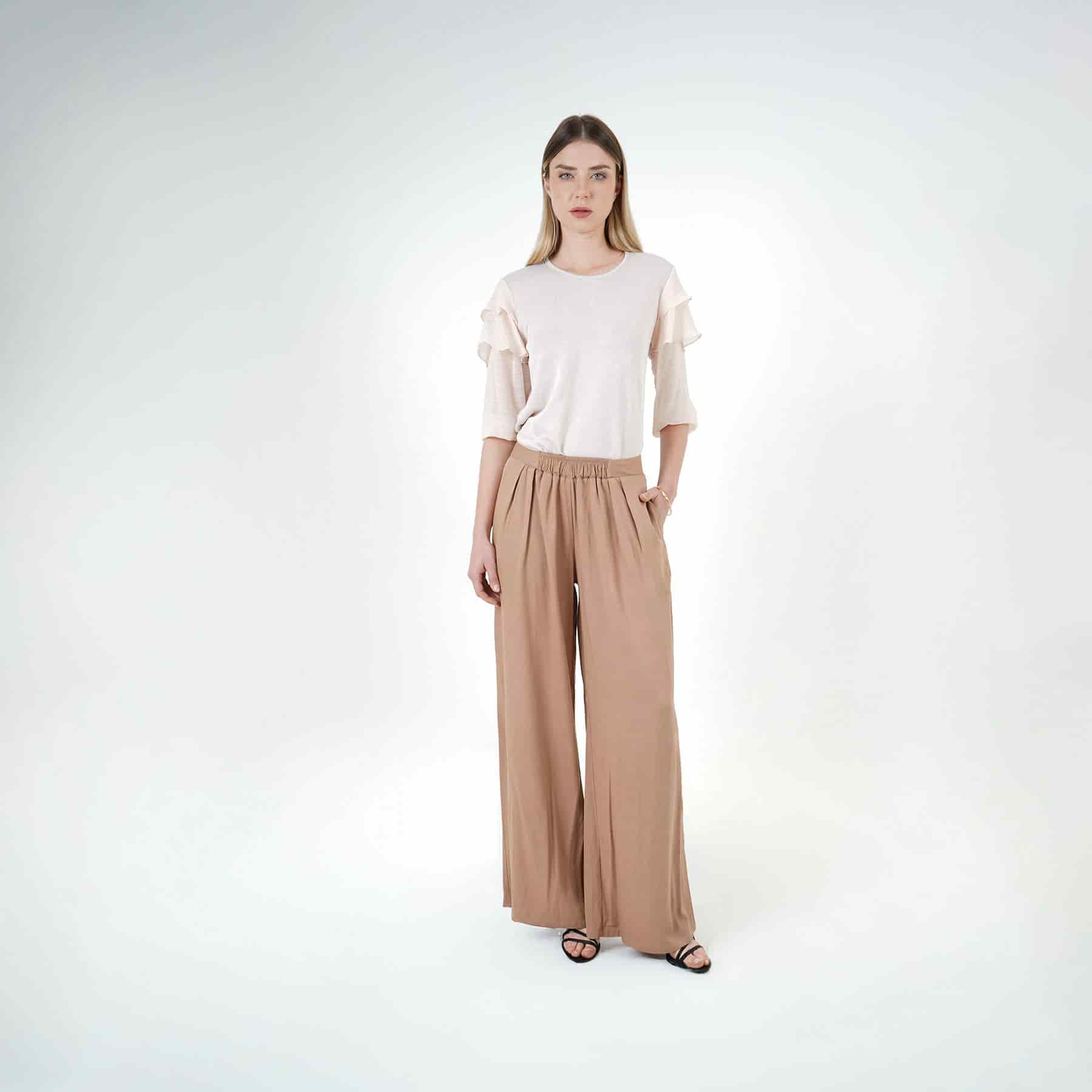 Pantalón bota recta con elástico en delantero - miniatura 2