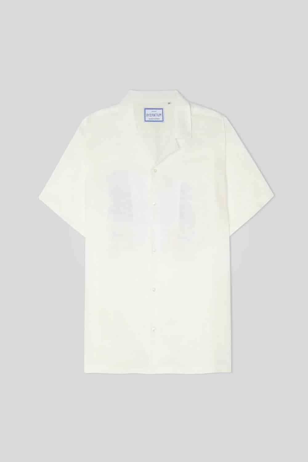 Men's linen shirt white musas - miniatura 3