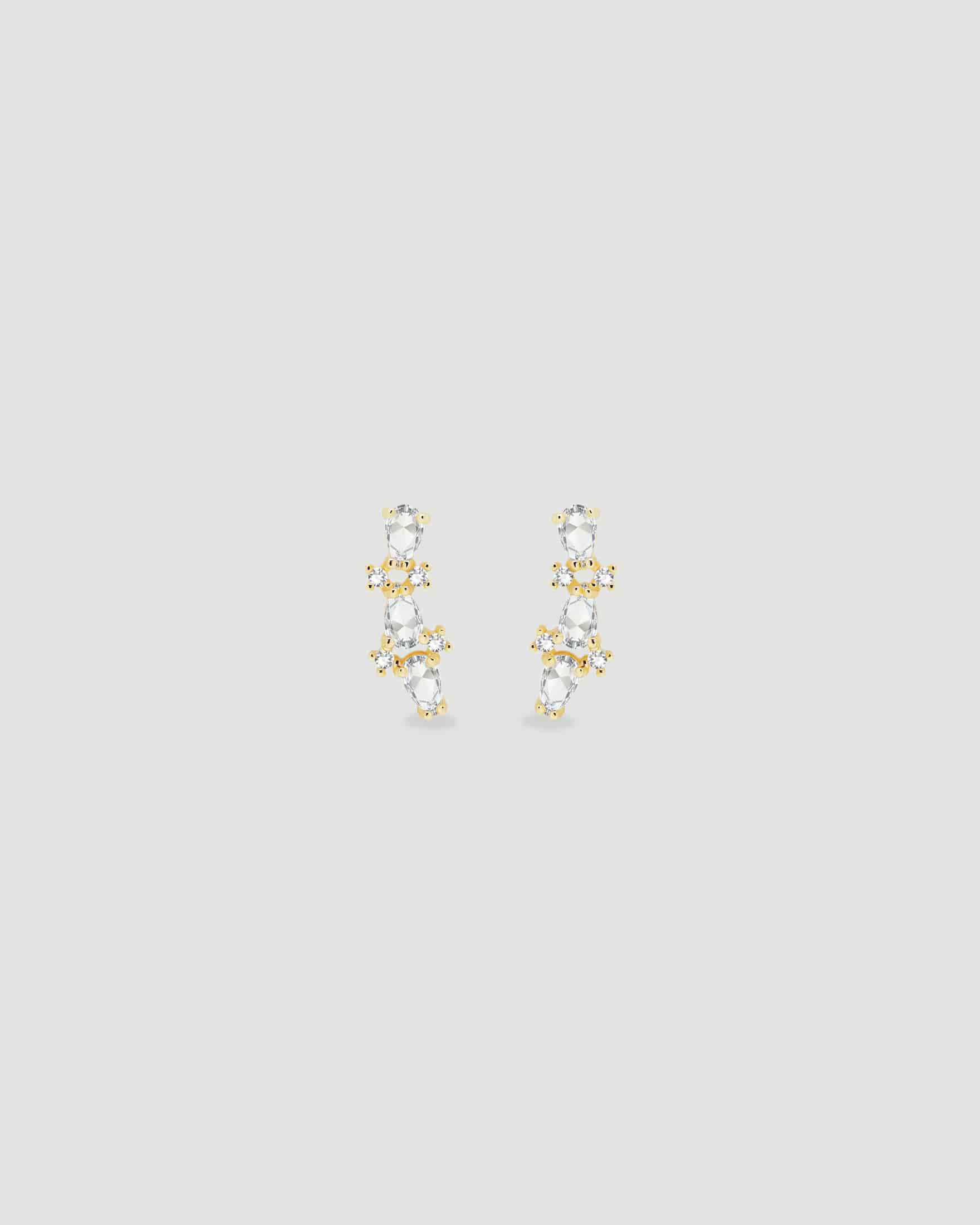 Aretes 3 Cristales Gota - miniatura 1