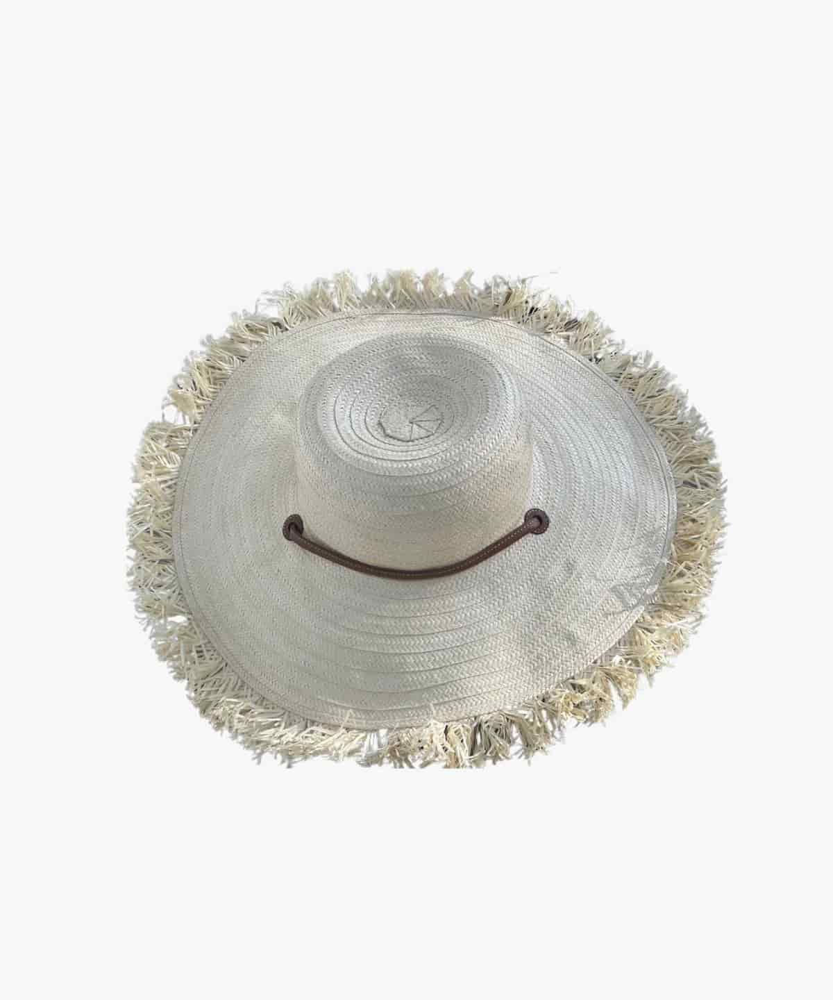 Naufrago Hat in Raffia and Leather - miniatura 1