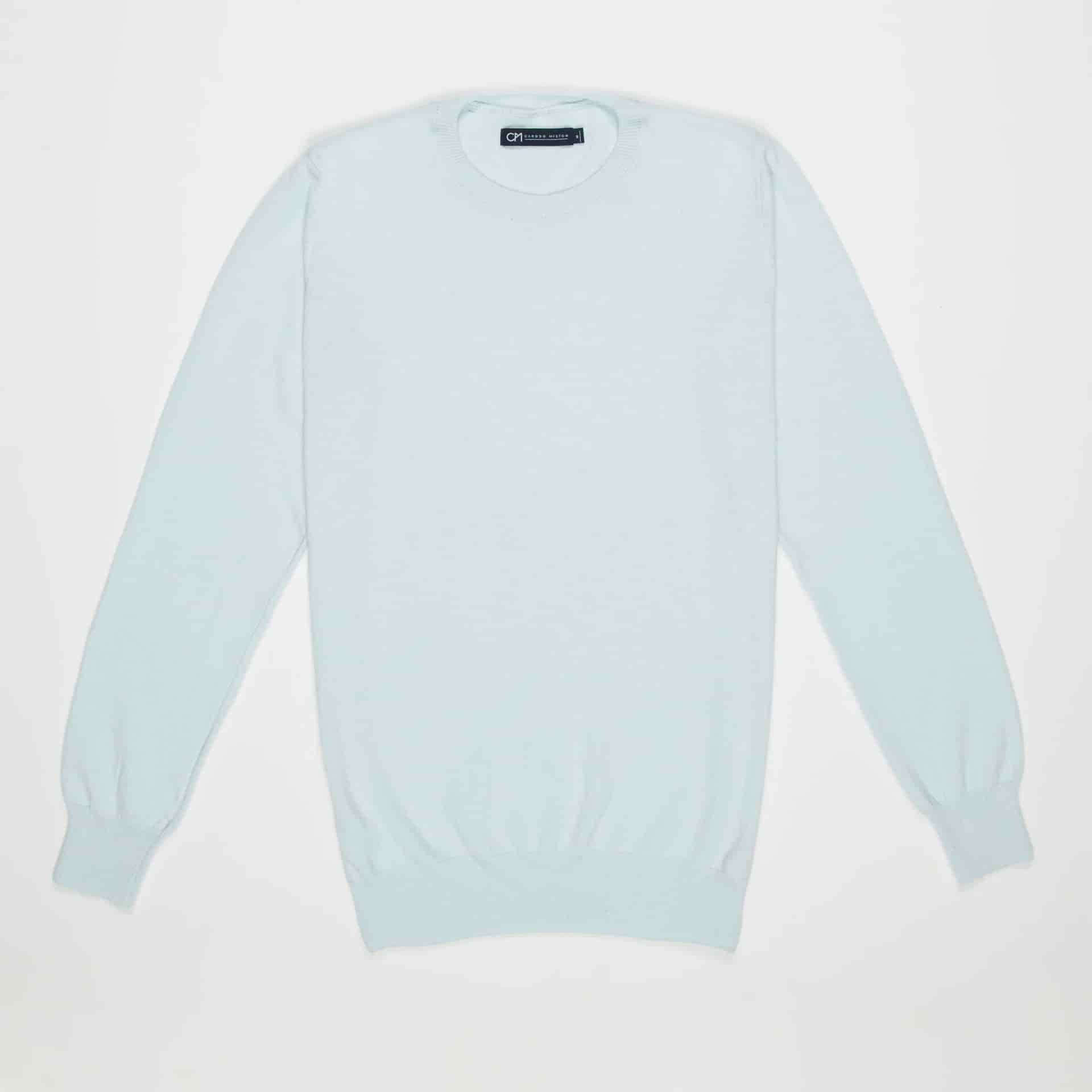 Saco Cuello Redondo Algodón Azul Cielo - miniatura 10