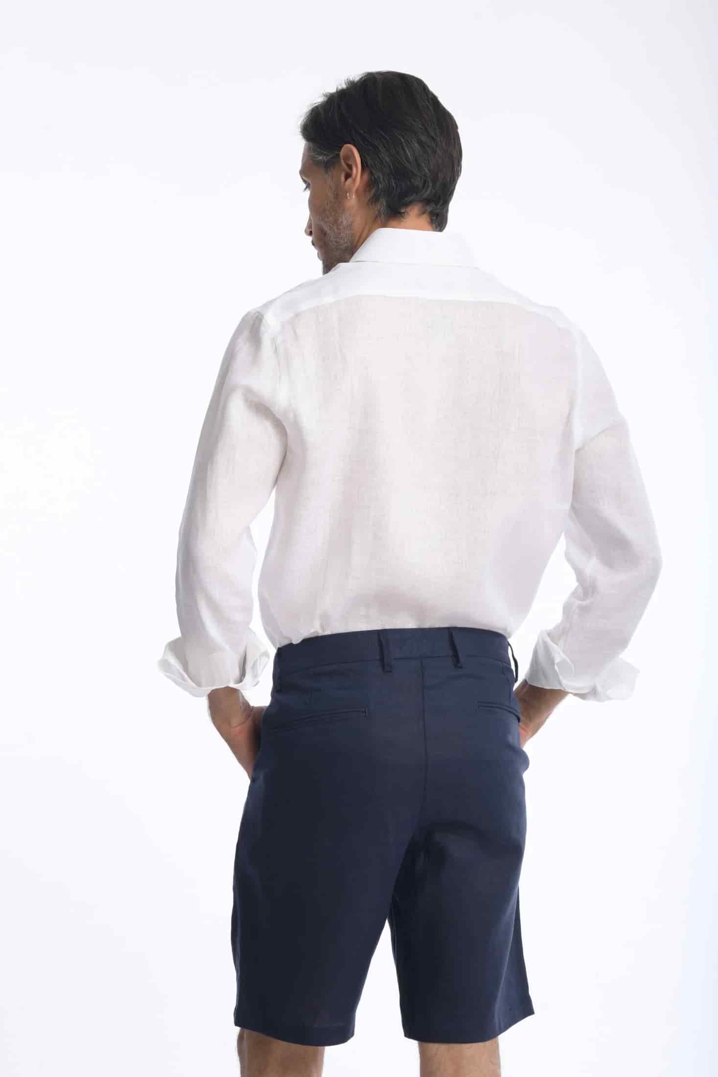 Bermuda Lino Azul Navy - miniatura 4