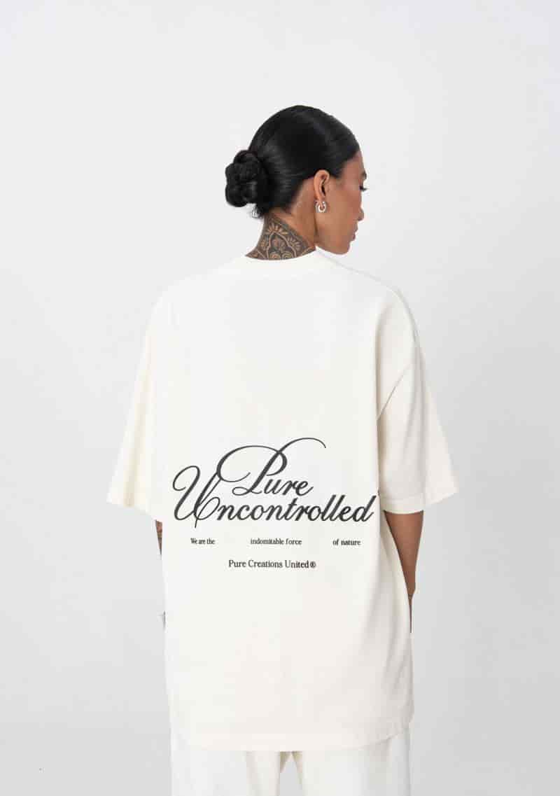 Uncontrolled cream t-shirt - miniatura 3
