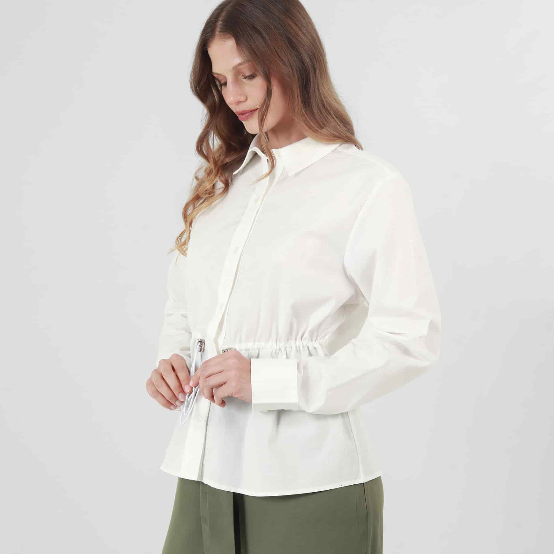 Blusa Cuello Camisero Manga Larga - miniatura 5