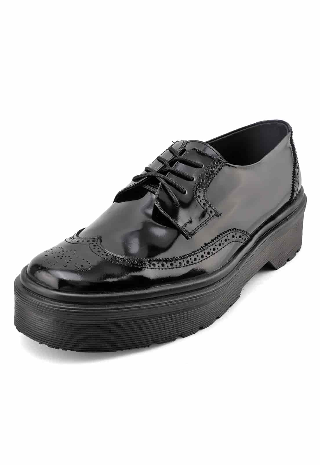 Zapatos oxford negros suela chunky - miniatura 1
