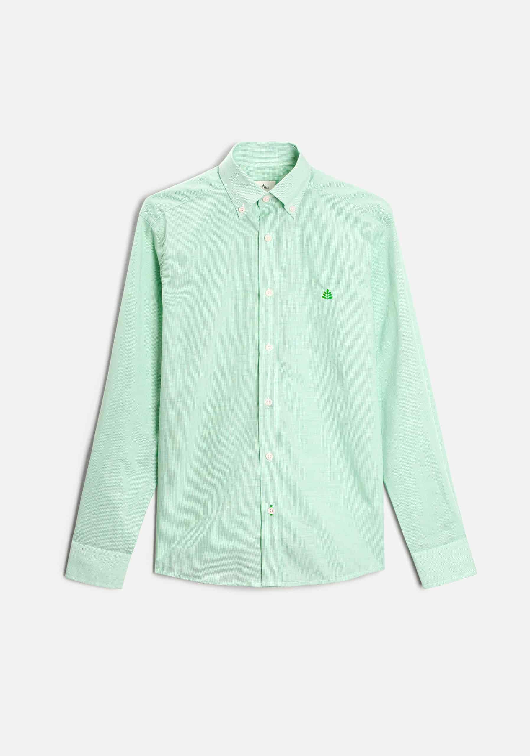 Camisa H CBD Cuadros Peq L-Atn Verde Claro - miniatura 1