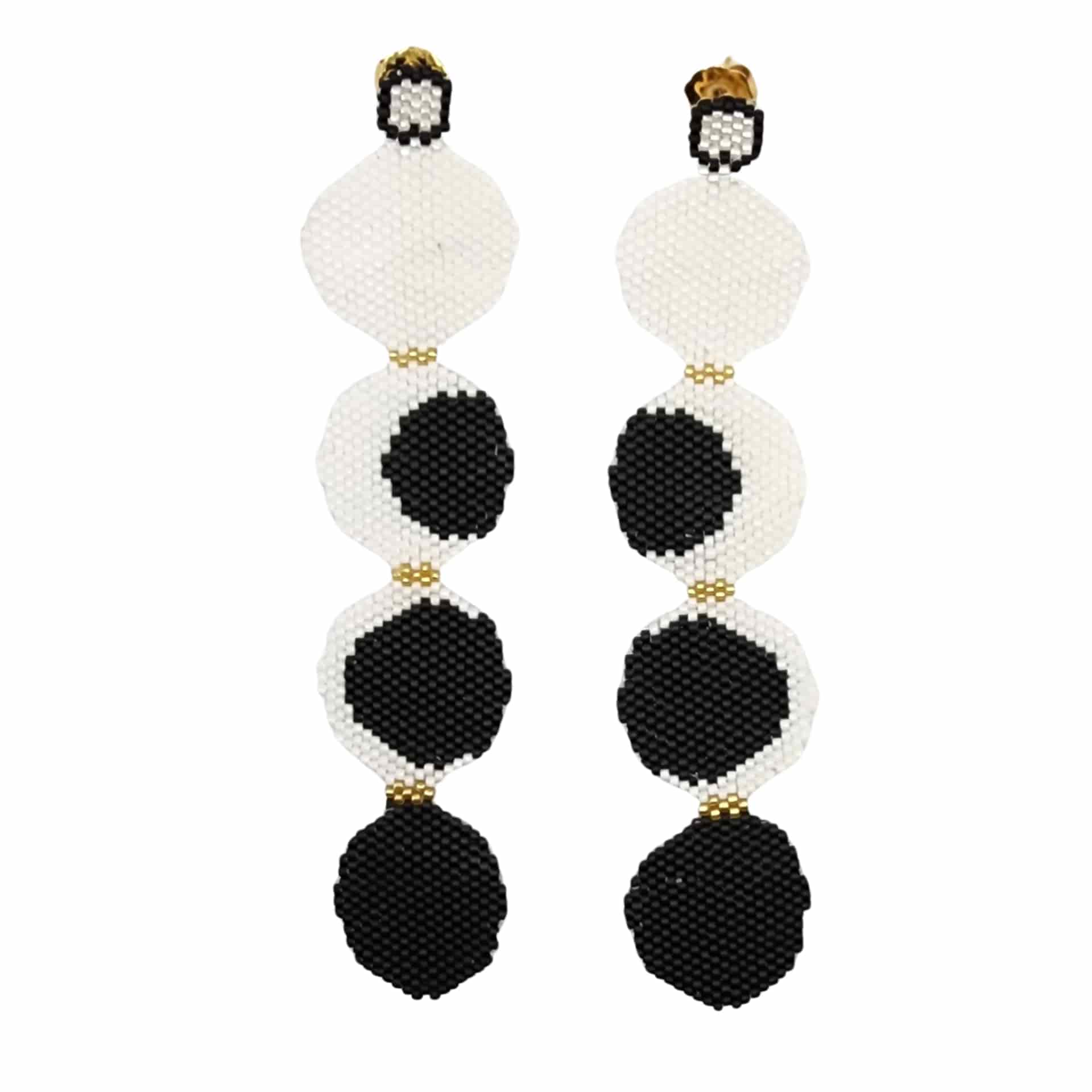 Miyuki Circle Fall Earrings - miniatura 1
